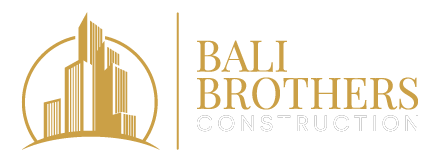 Logo of Bali Brothers Construction featuring a stylized tall building and text.