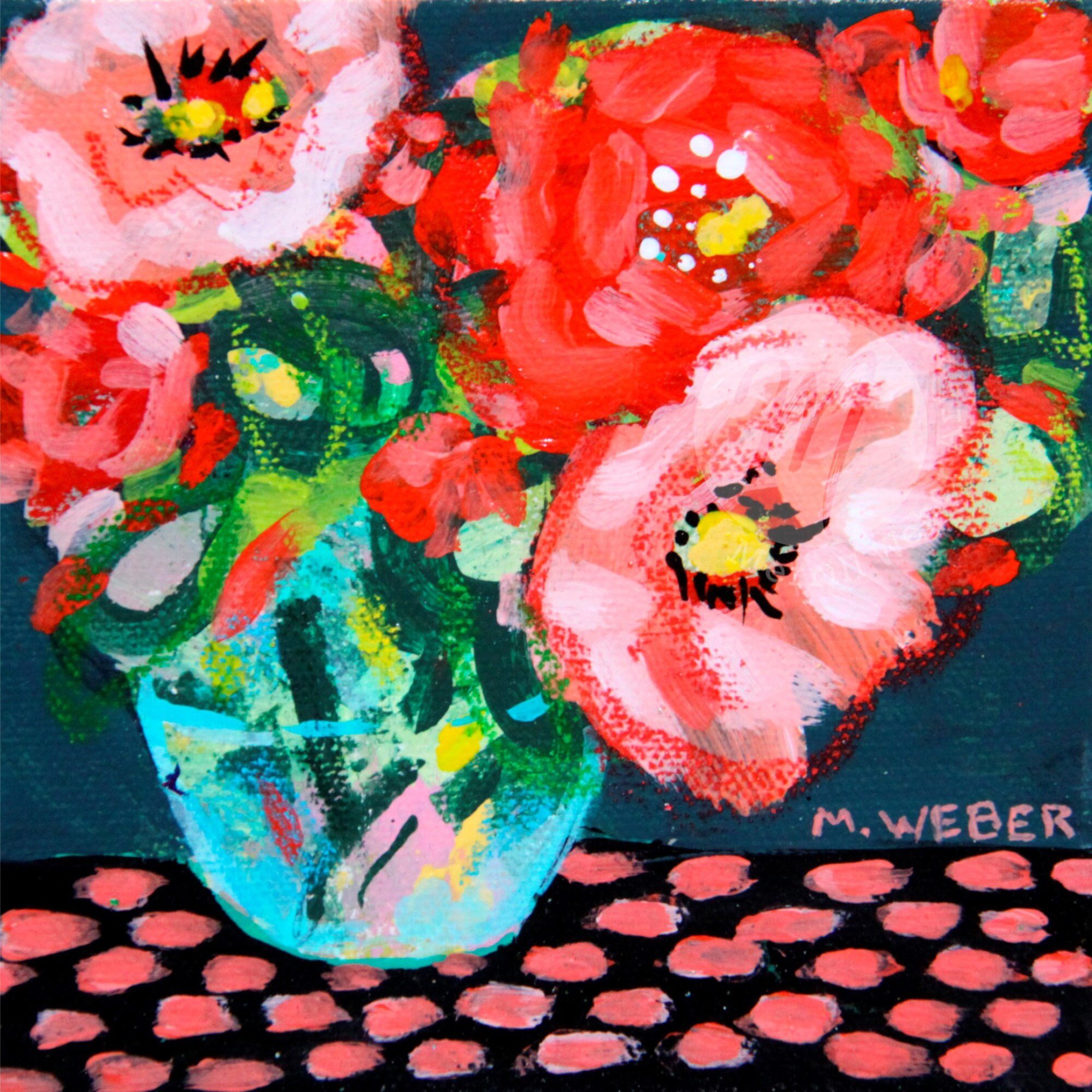 floral painting by merrill weber. artist retains copyright on all artwork