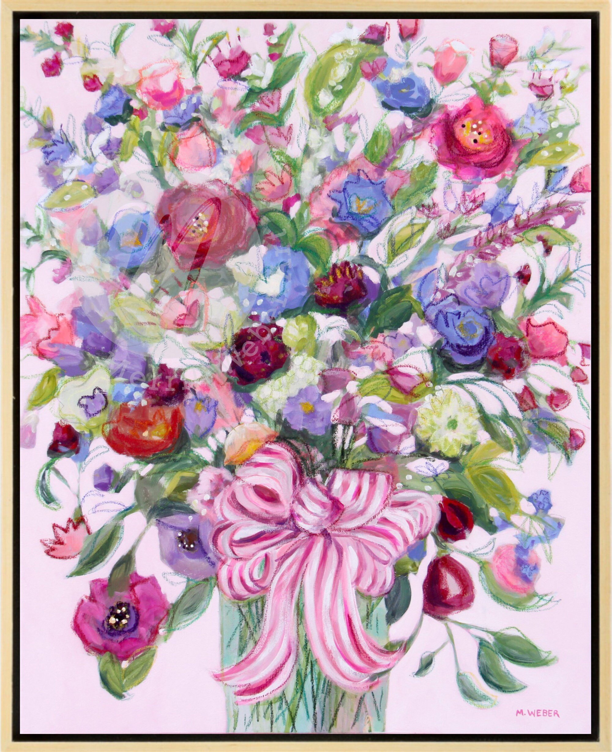 floral oil painting by merrill weber. artist retains copyright on all artwork
