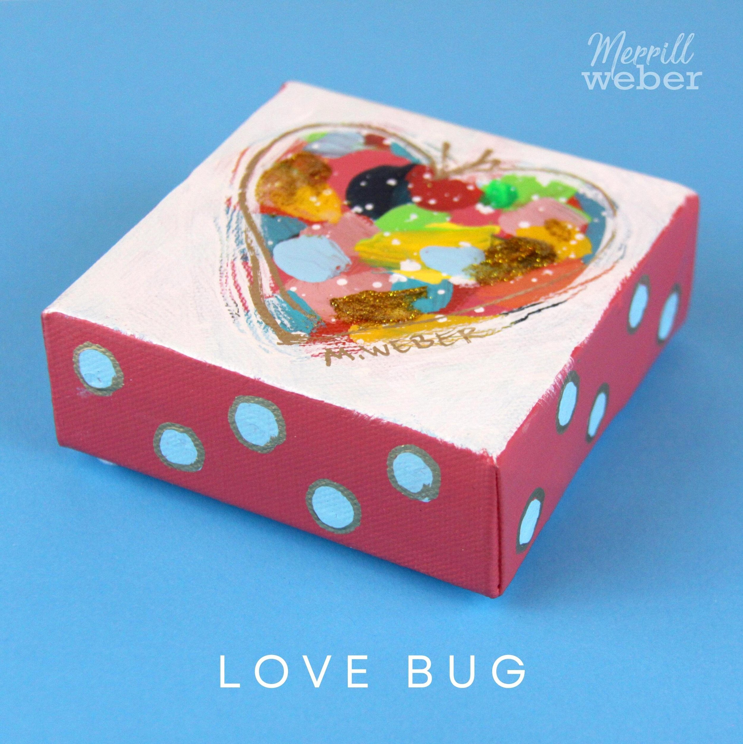 mini heart painting by Merrill Weber. Artist retains copyright on artwork.
