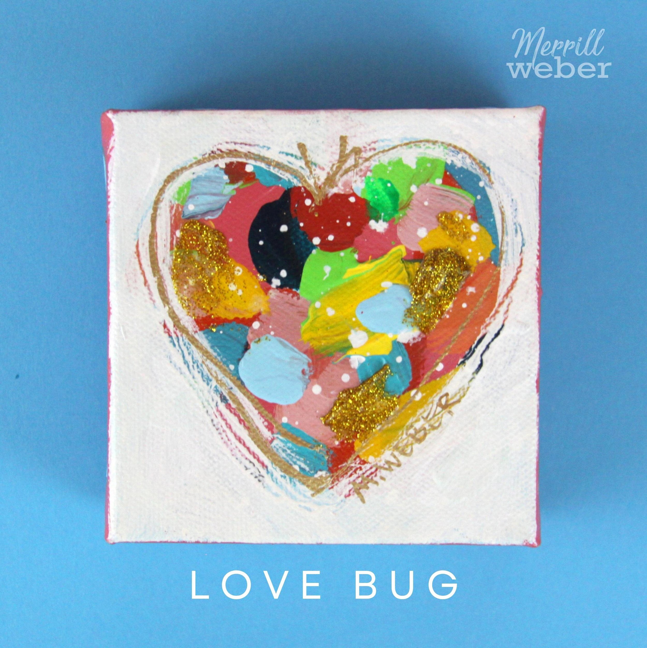 mini heart painting by Merrill Weber. Artist retains copyright on artwork.
