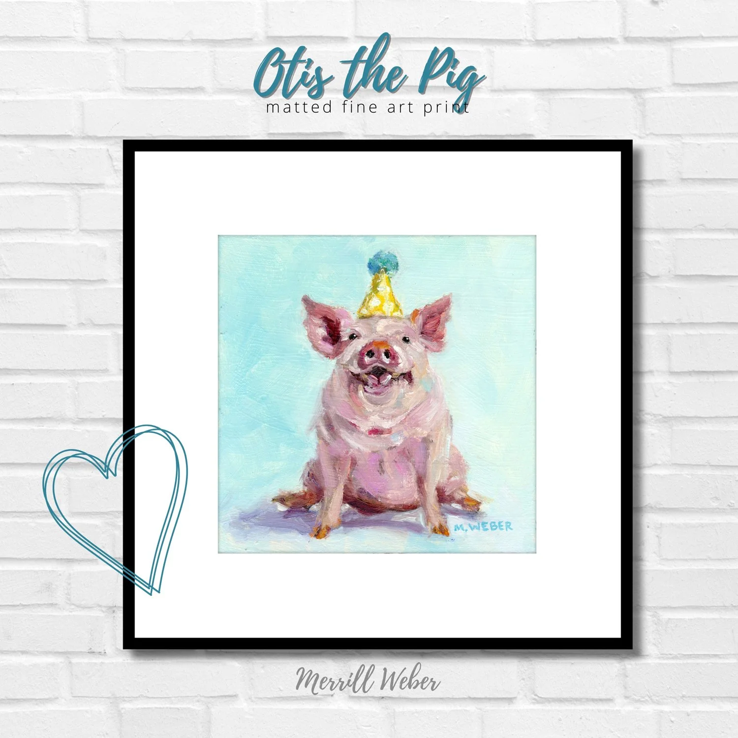 Otis the Pig Fine Art Print