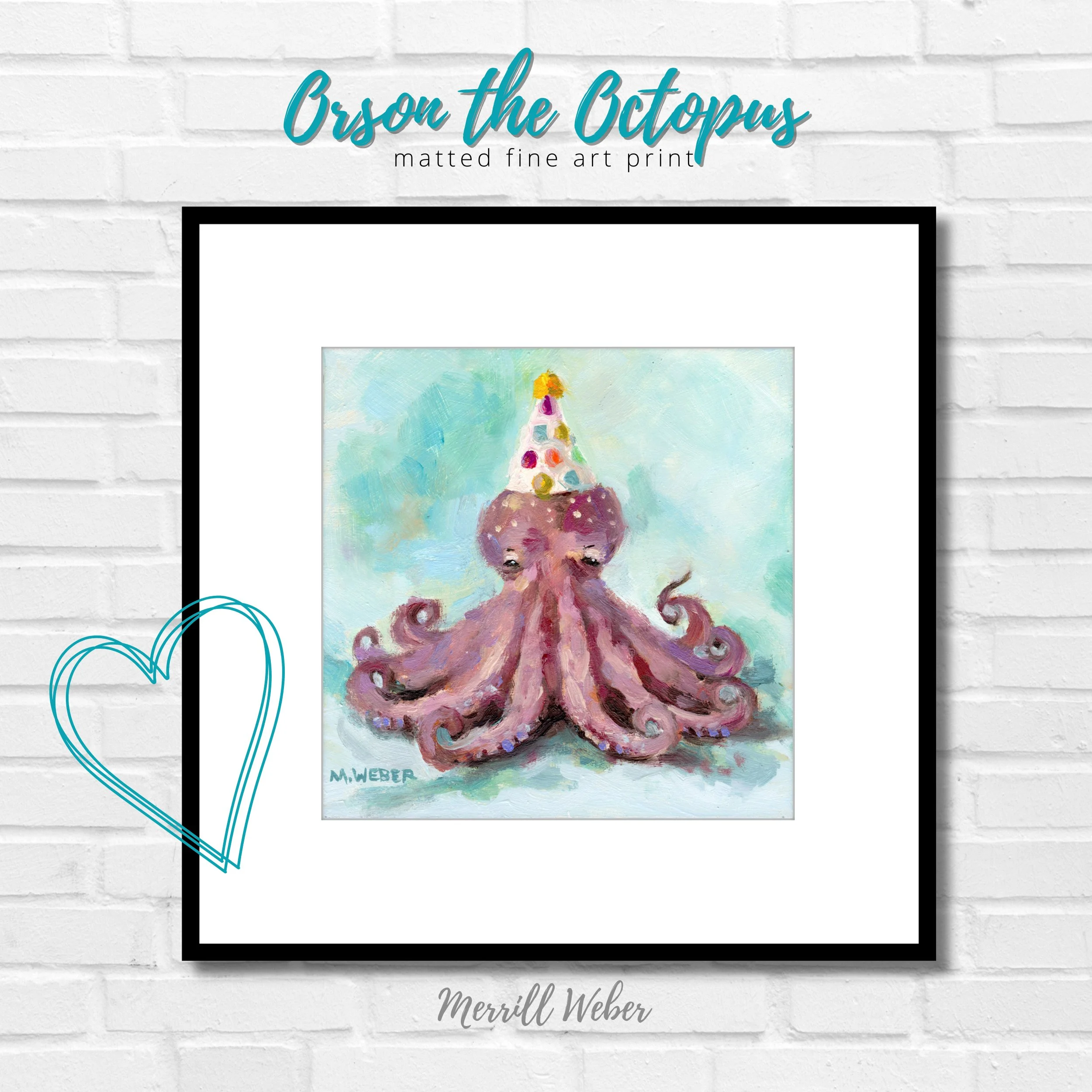 Orson the Octopus Fine Art Print