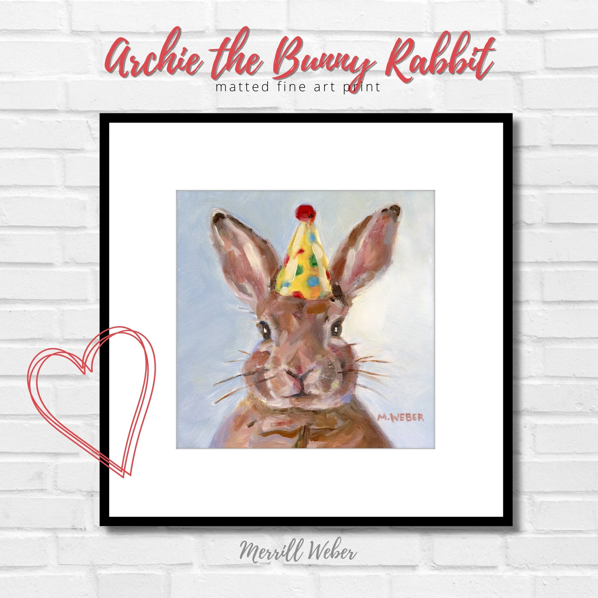 Archie the Bunny Rabbit Fine Art Print