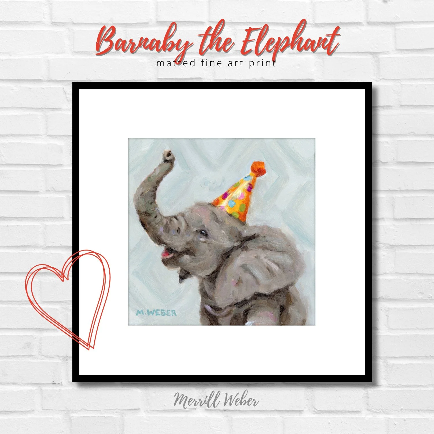 Barnaby the Elephant Fine Art Print