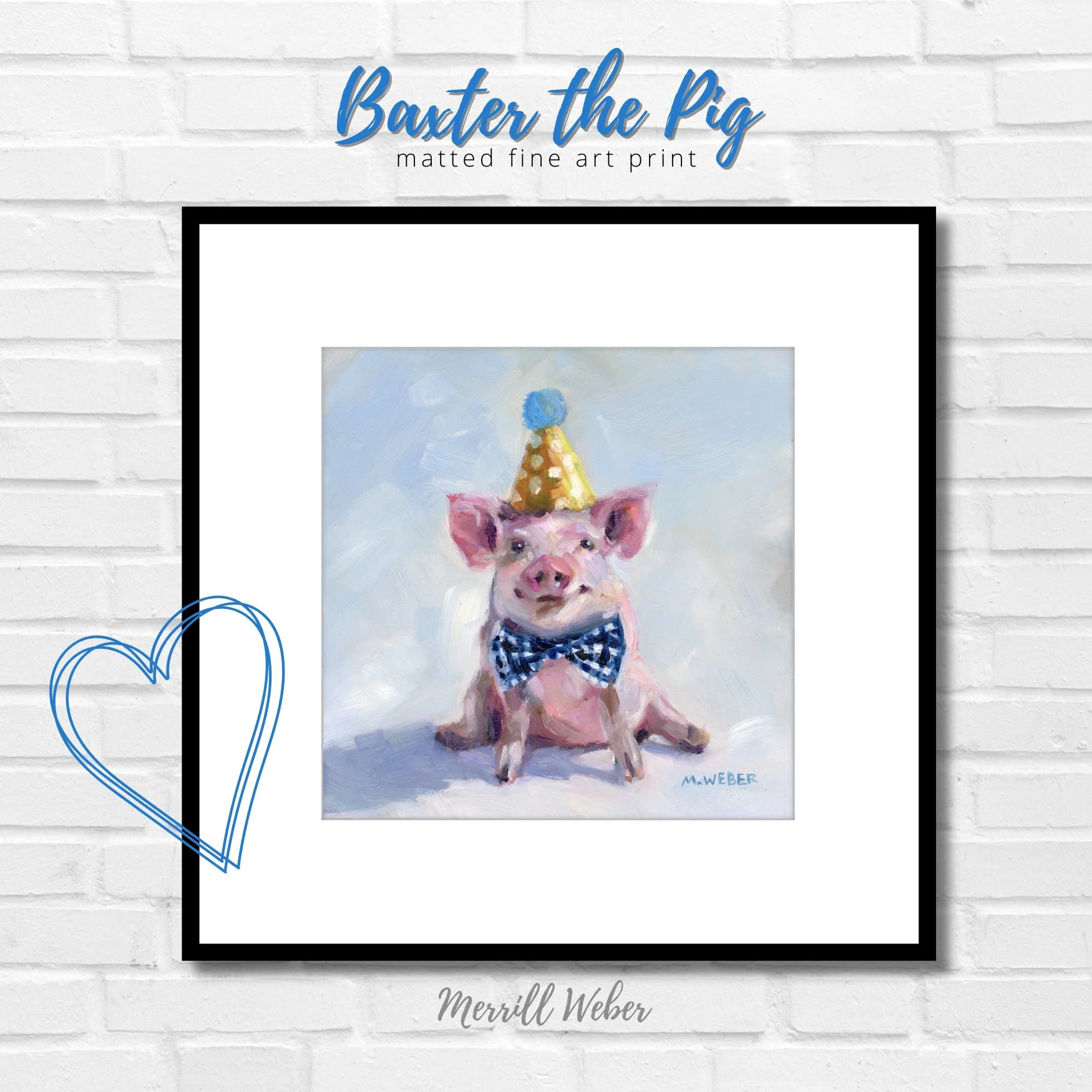Baxter the Pig Fine Art Print