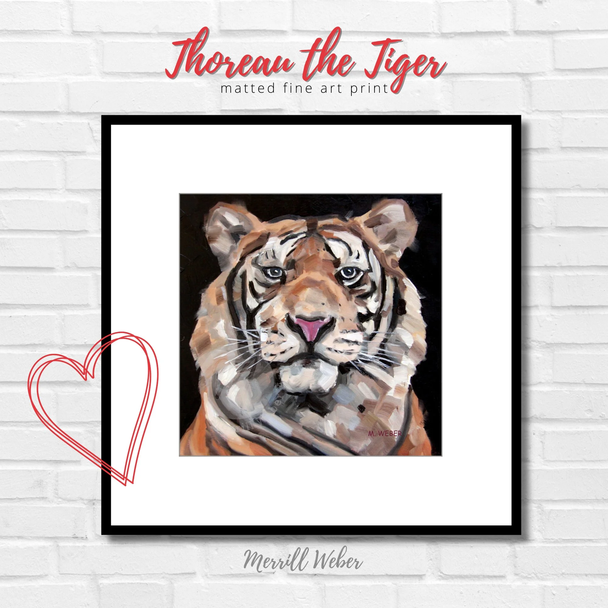 Thoreau the Tiger Fine Art Print