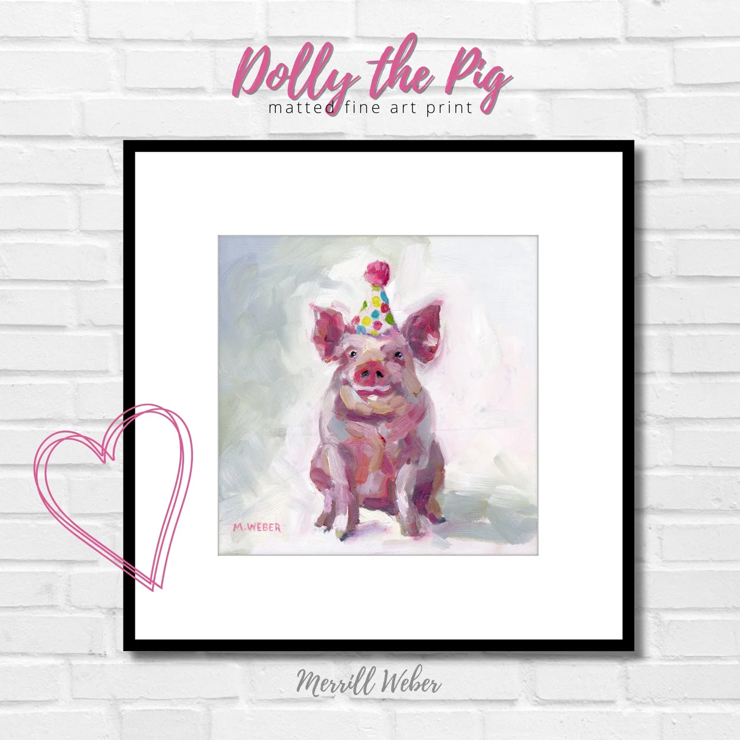 Dolly the Pig Fine Art Print