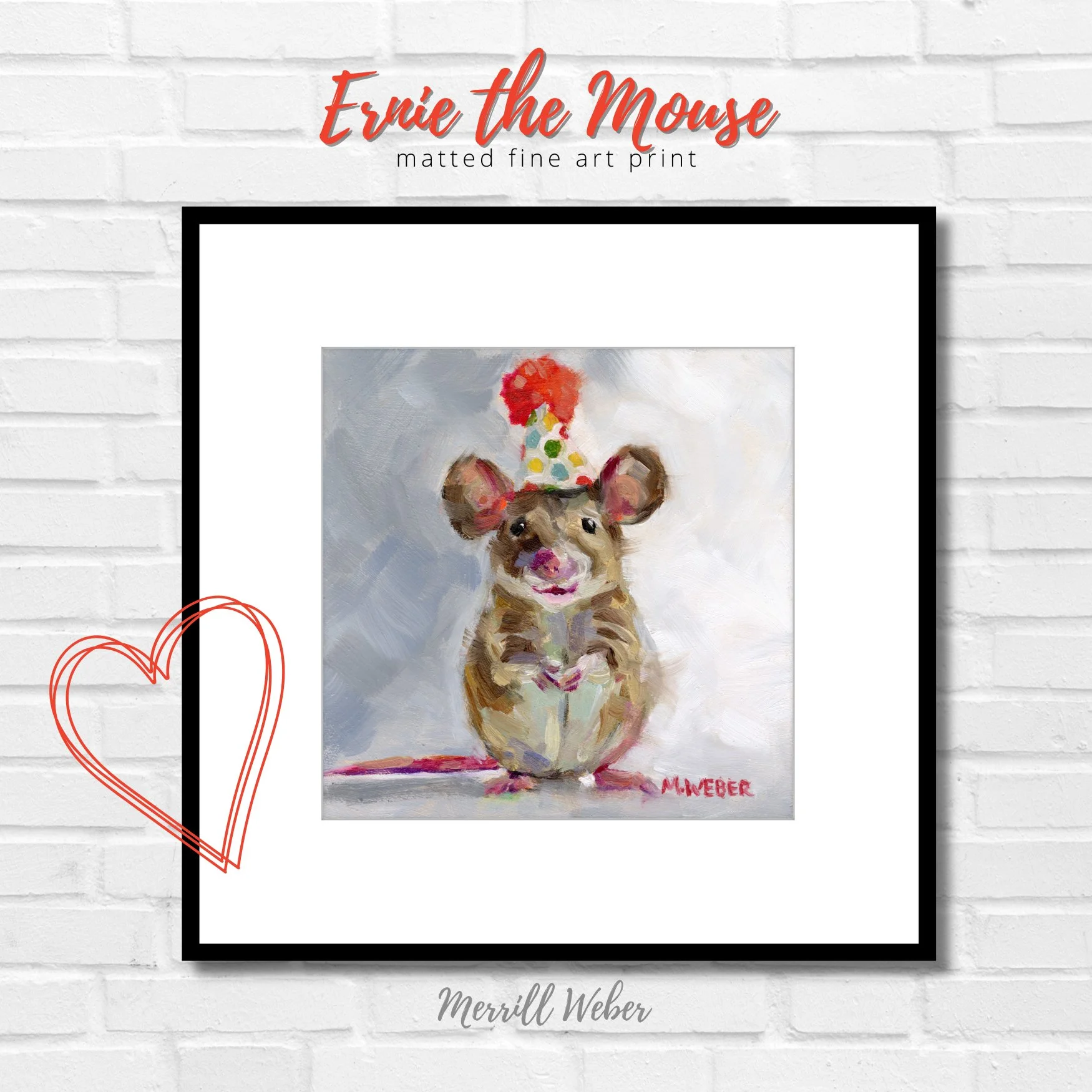 Ernie the Mouse Fine Art Print