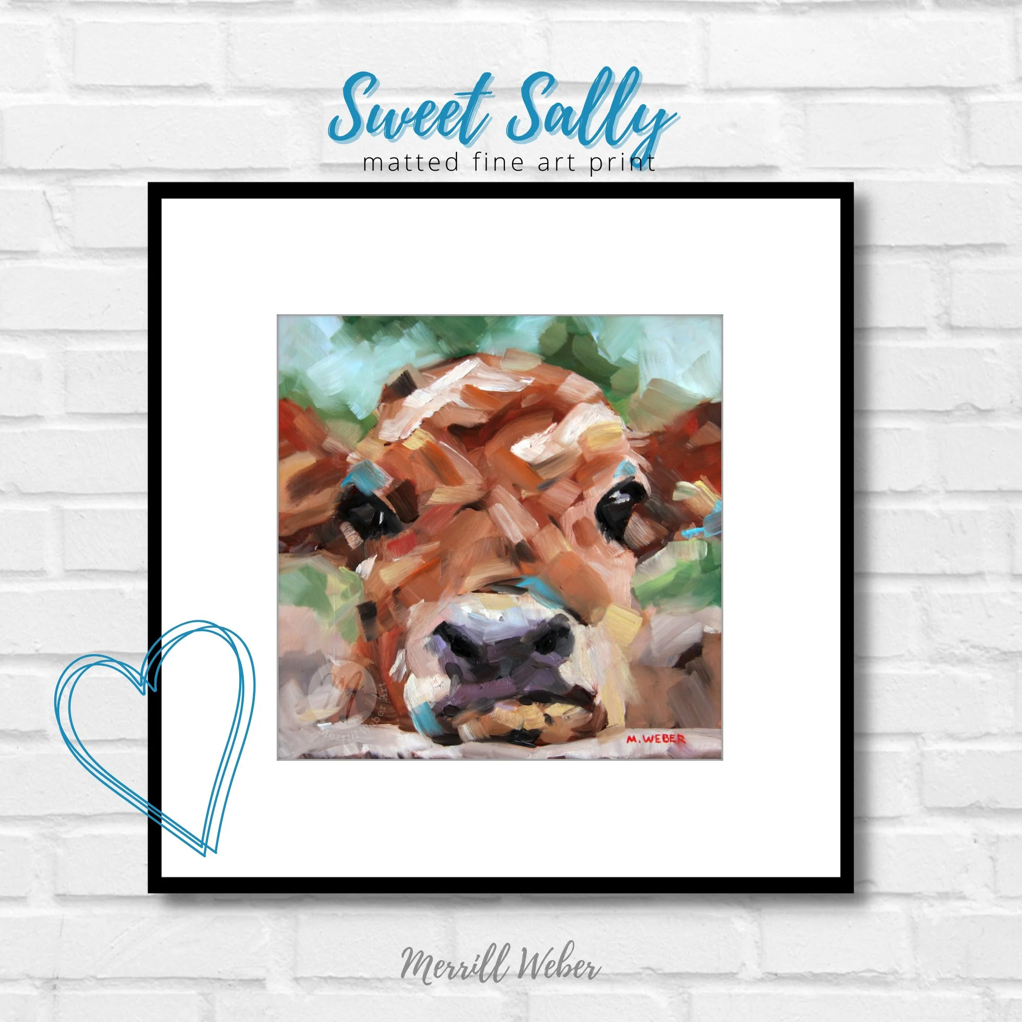 Sweet Sally the Cow Fine Art Print