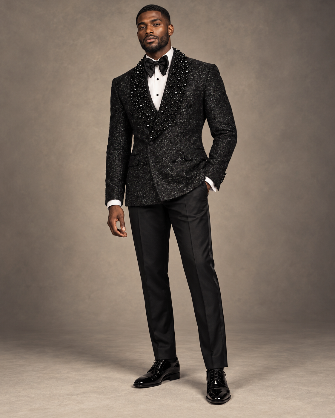 Midnight Sparkle Beaded Tuxedo