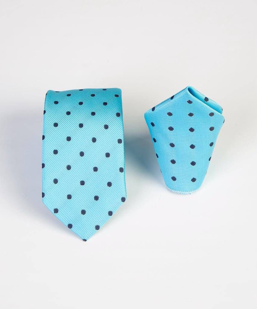 Standard Blue Dotted Necktie