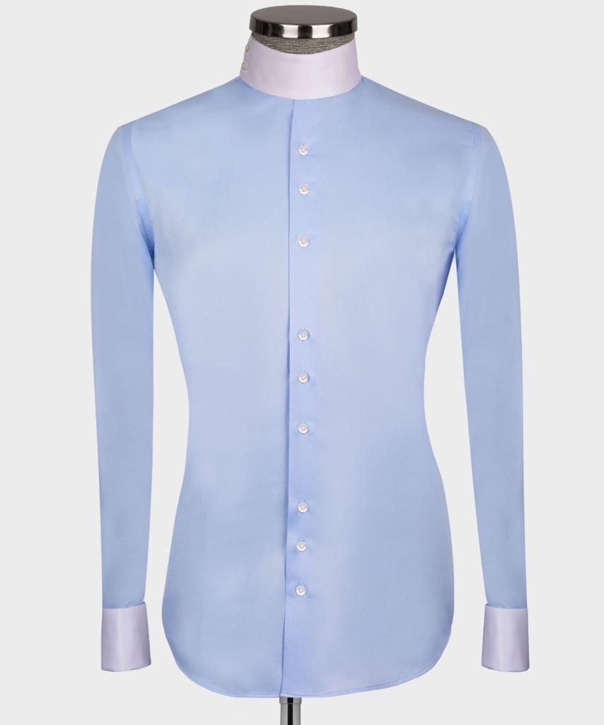 Satiny Blue Shirt
