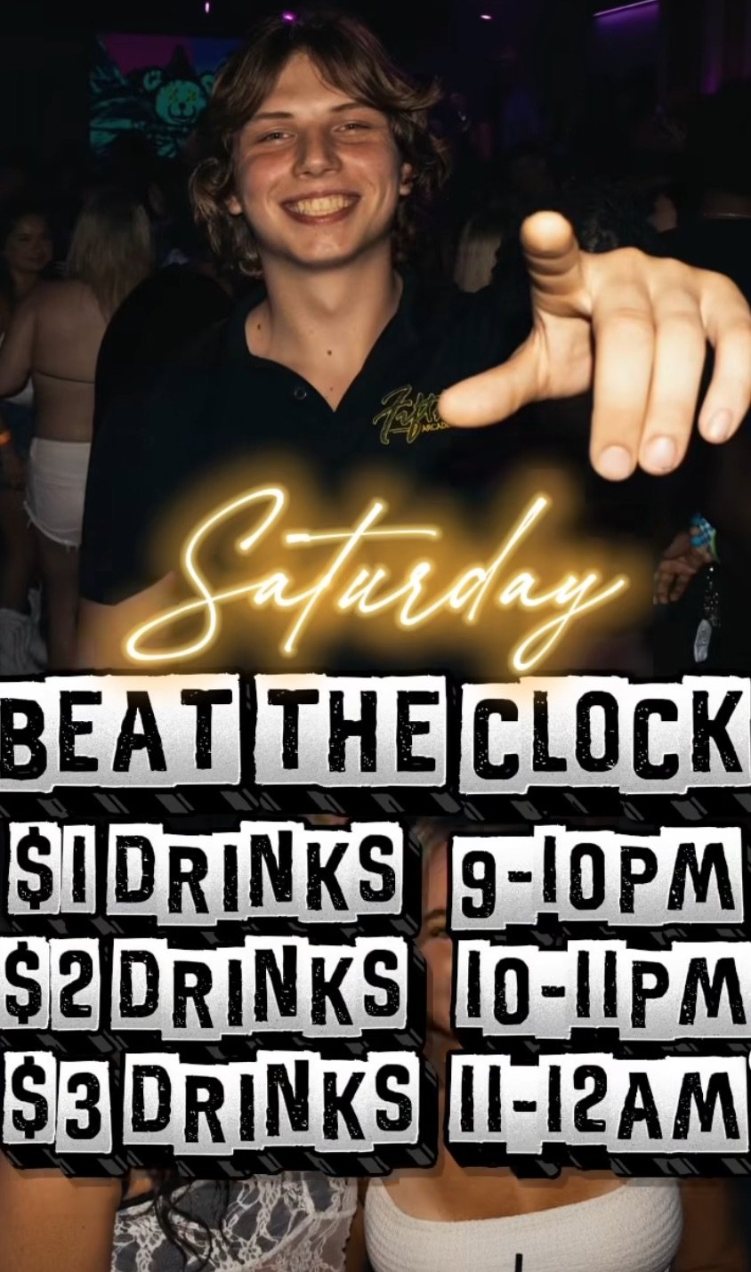 Beat The Clock at Fifth’s Arcade and Bar