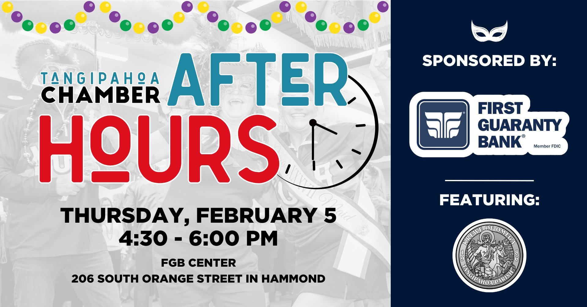 Tangi After Hours with First Guaranty Bank &amp; Krewe of Omega