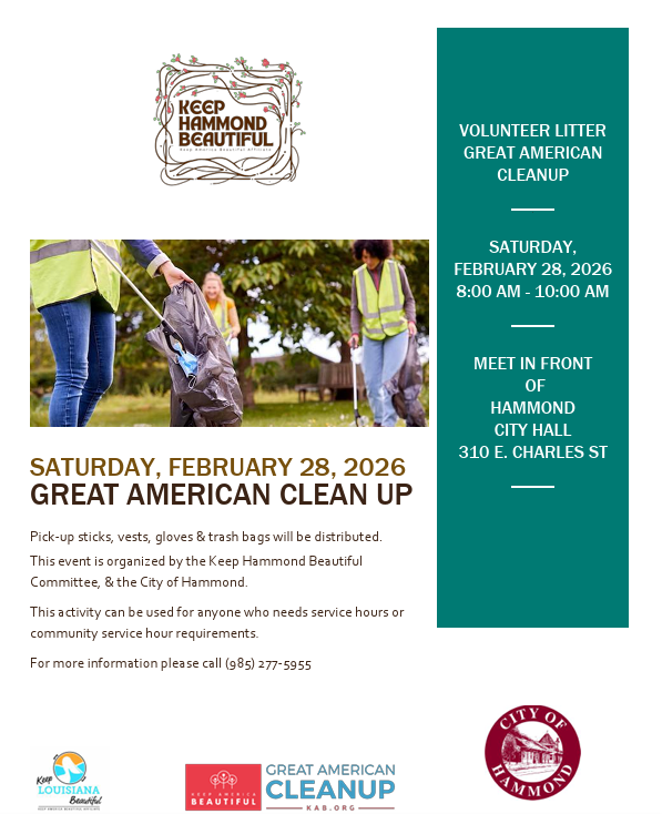 Great American Cleanup with Keep Hammond Beautiful