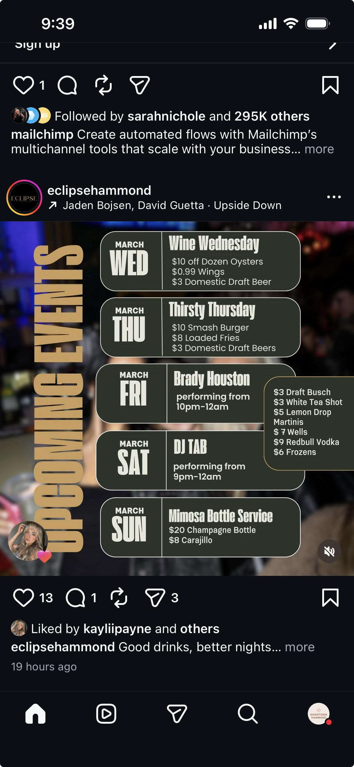 Brady Houston Live at Eclipse