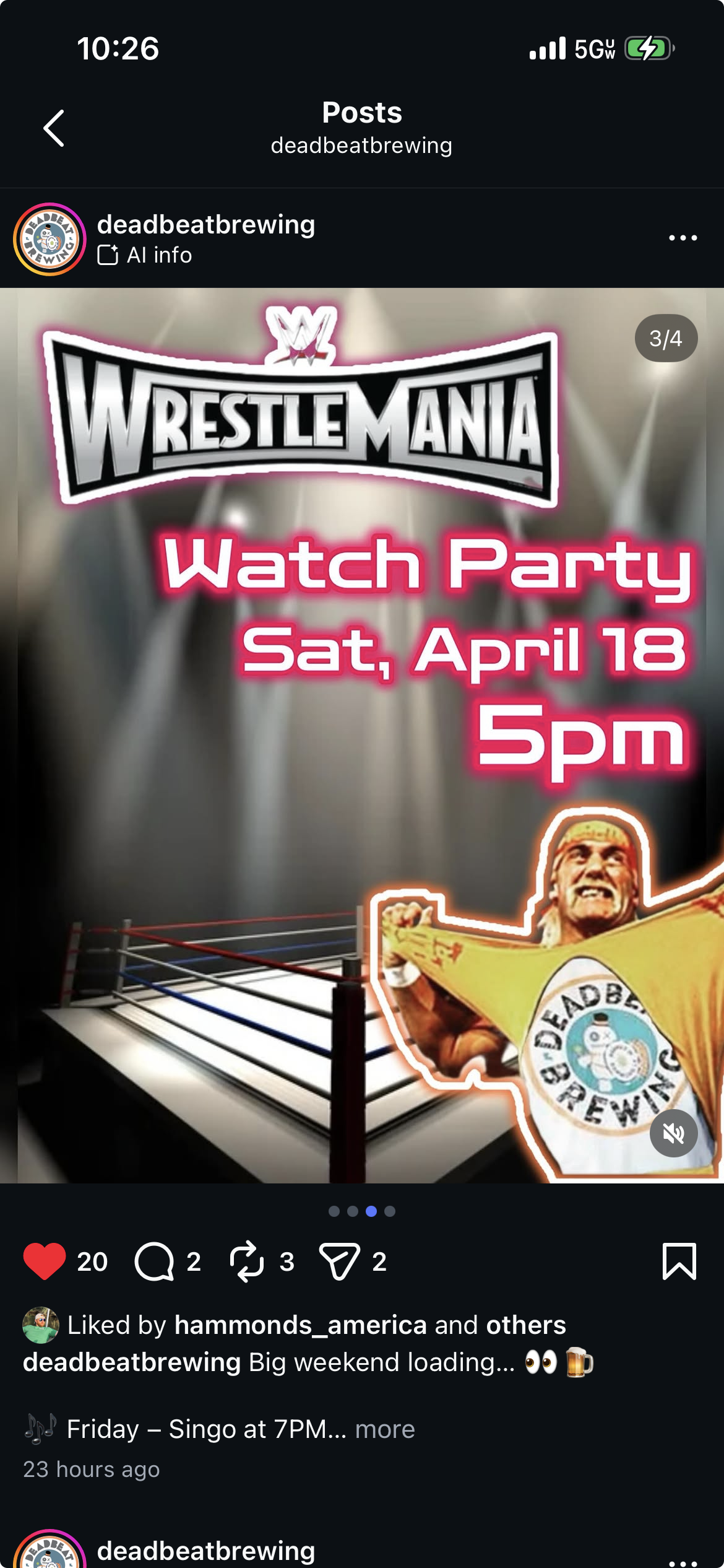 Wrestlemania Watch Party
