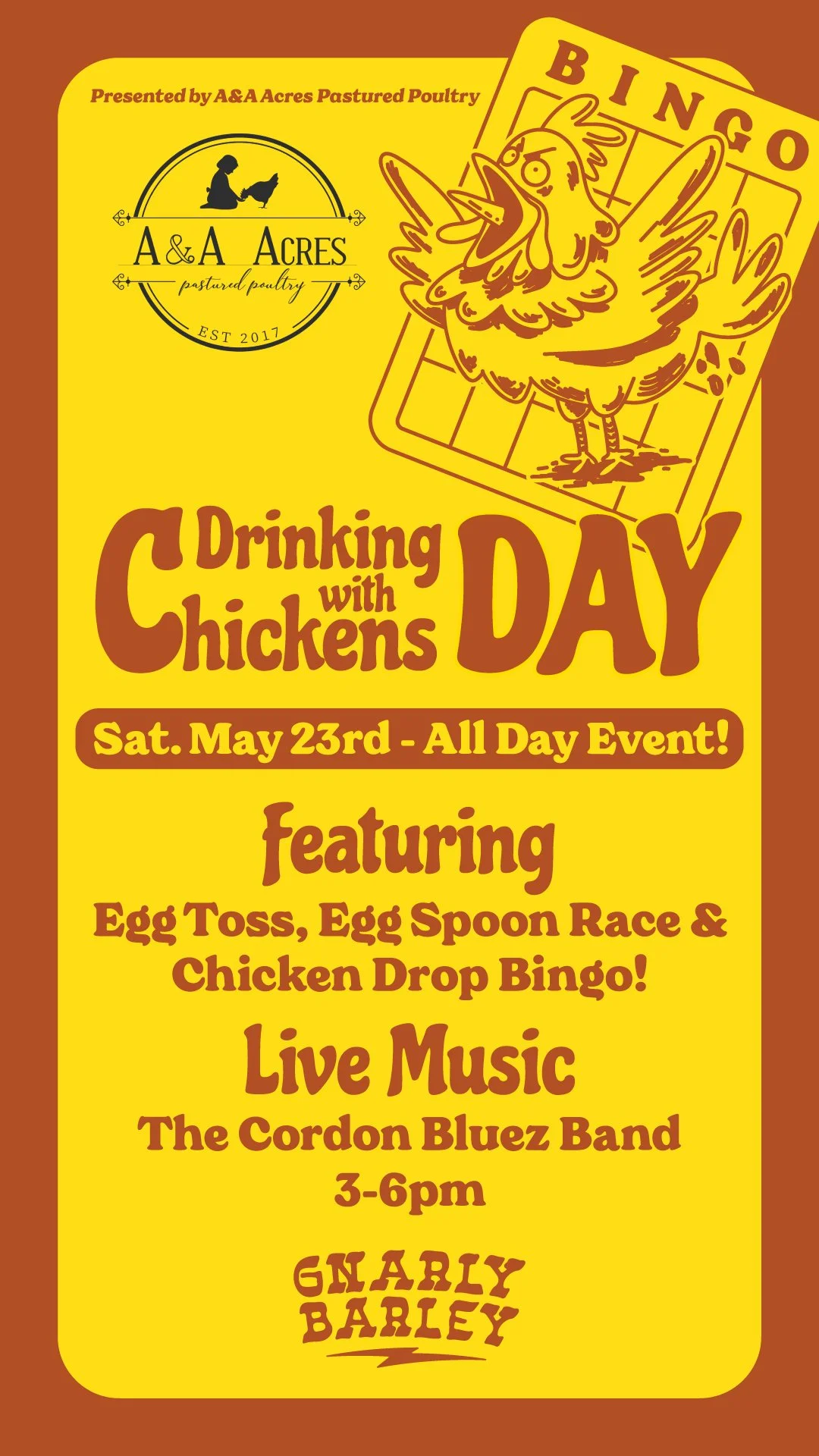 Drinking with Chickens and Live Music