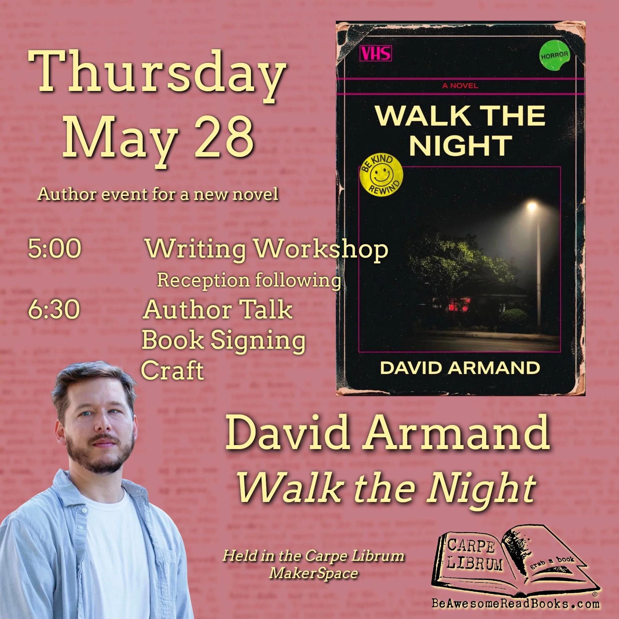 Writing Work Shop &amp; Book Signing with David Armand