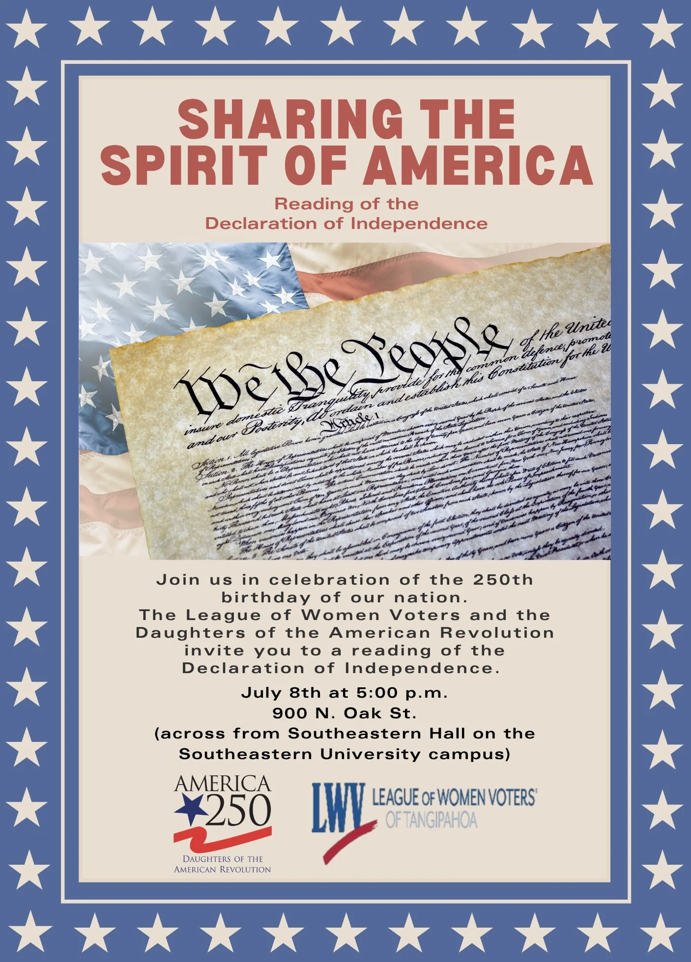 Sharing the Spirit of America: Reading the Declaration of Independence