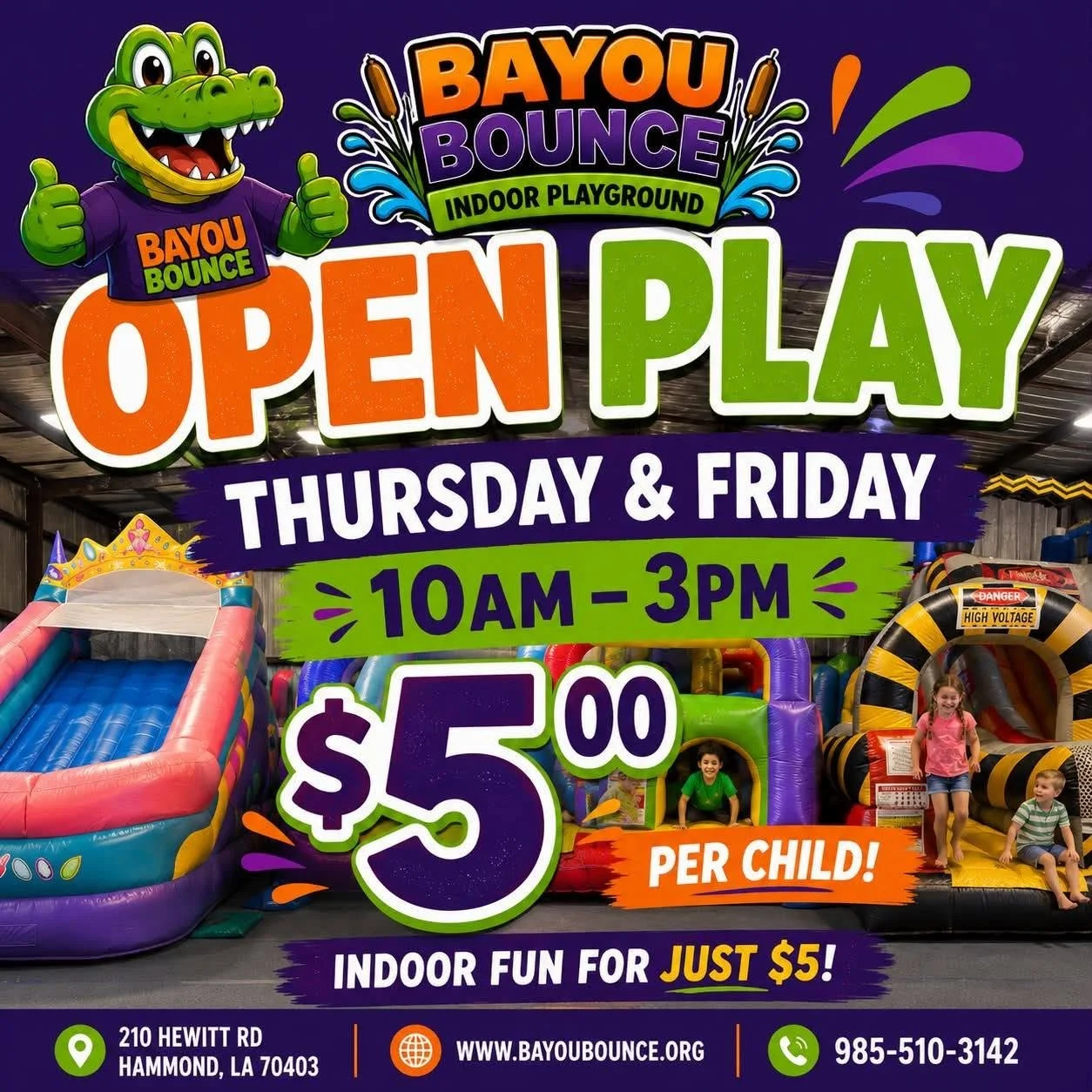 Open Play at Bayou Bounce