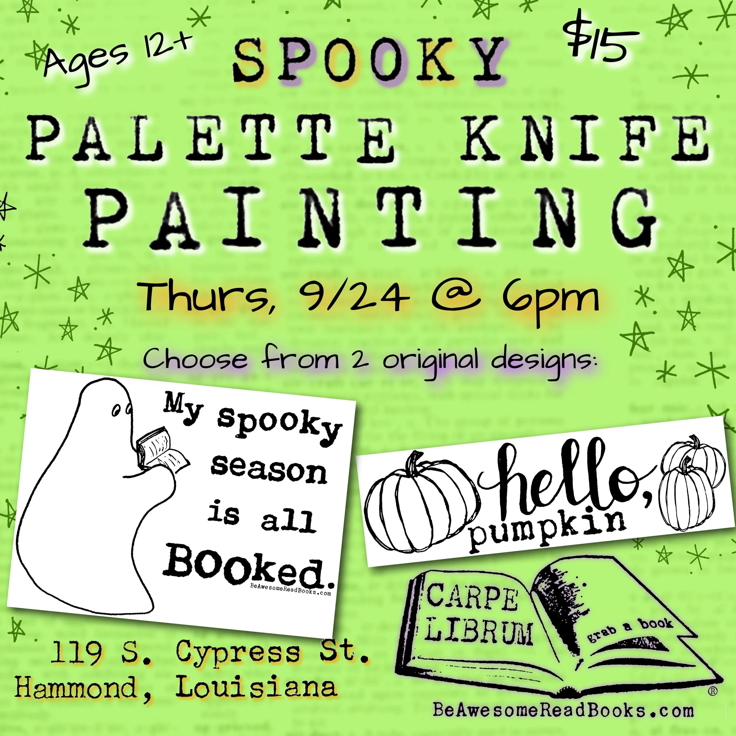 Spooky Palette Knife Painting at Carpe Librum