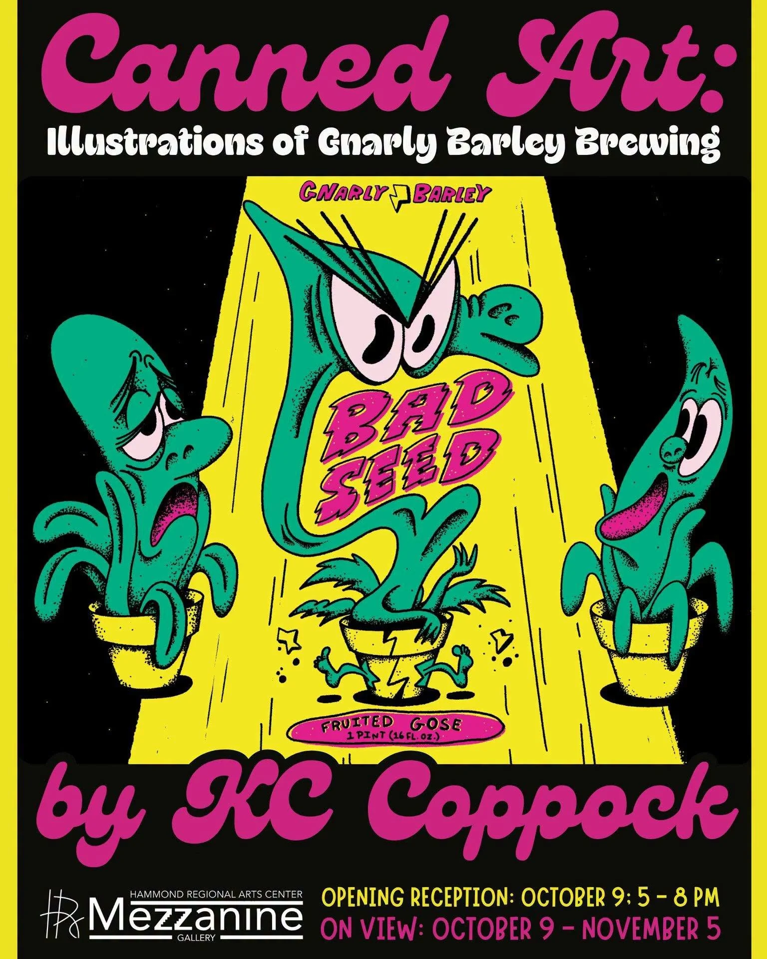 Canned Art: Illustrations of Gnarly Barley Brewing by KC Coppock