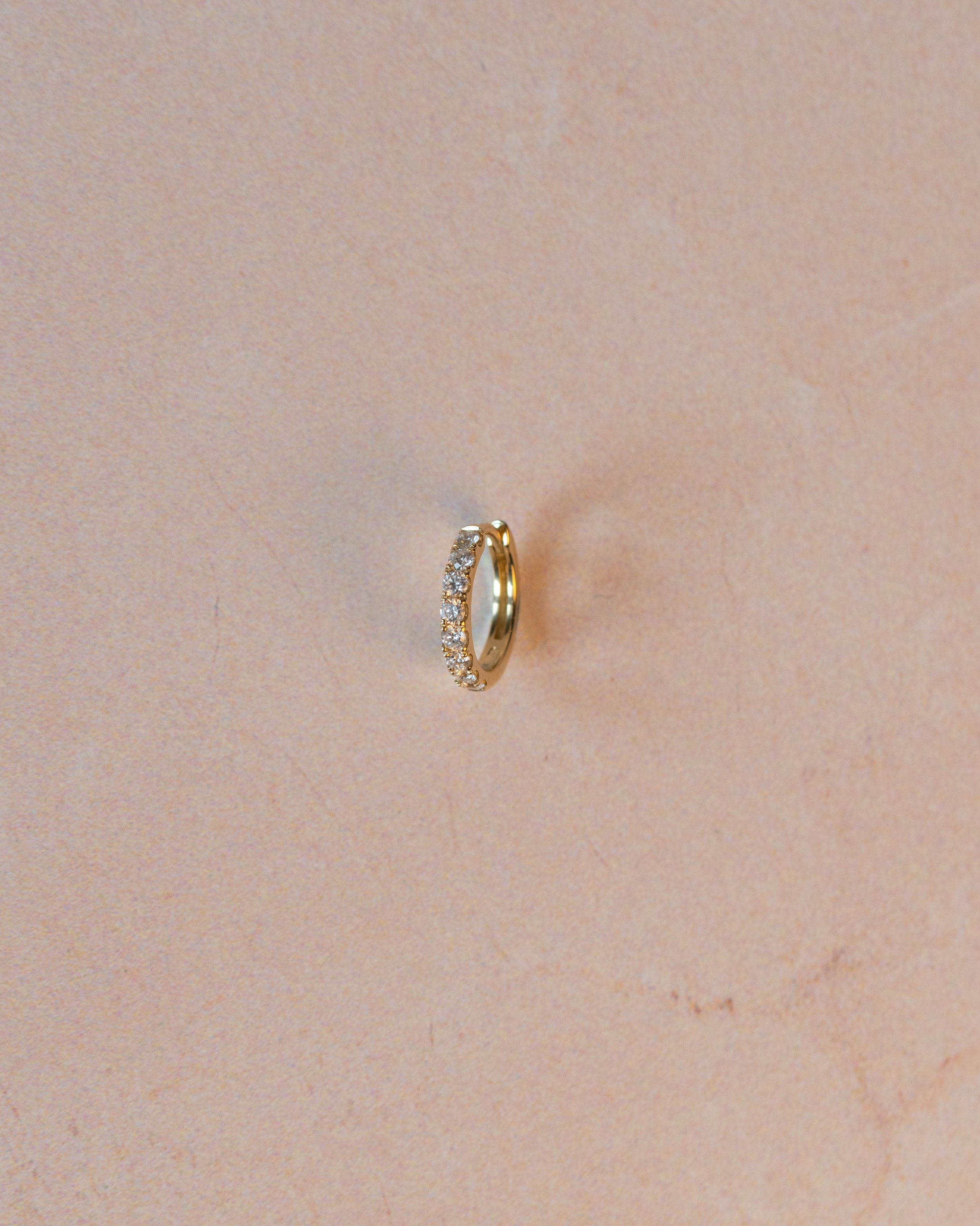 Classic Diamond Huggie Earring