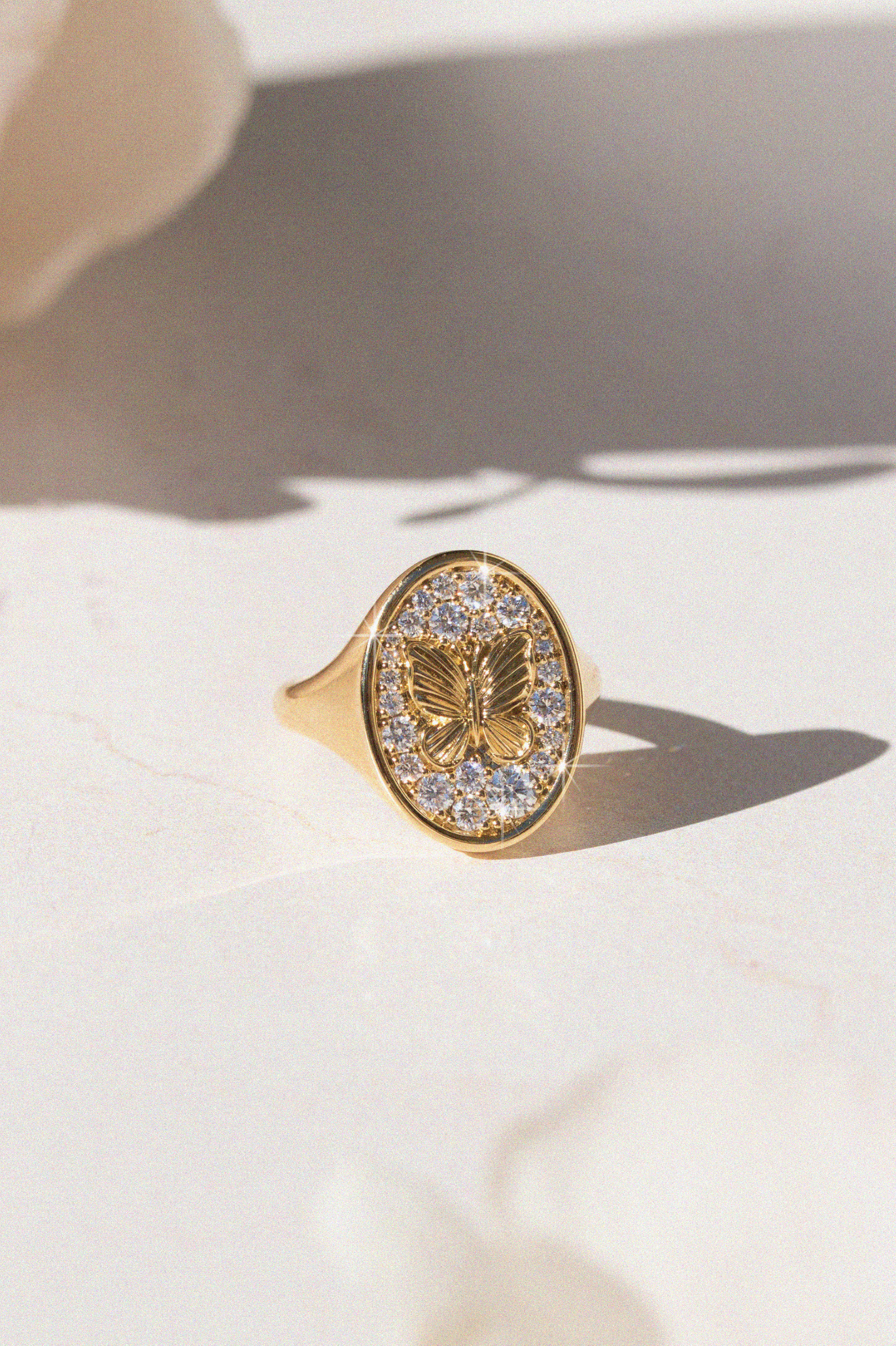 Butterfly Signet Ring