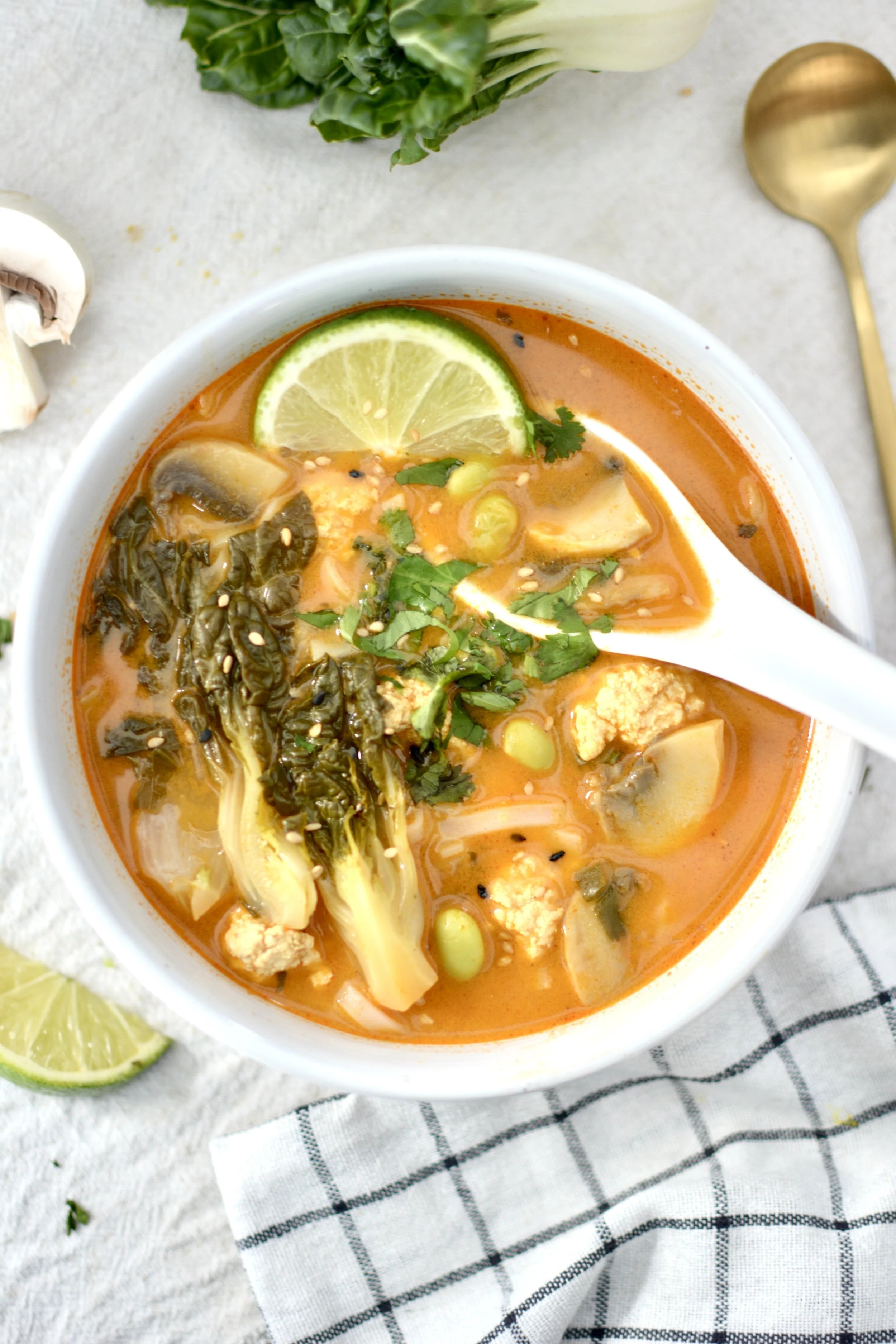 Soupe thaï coco au tofu