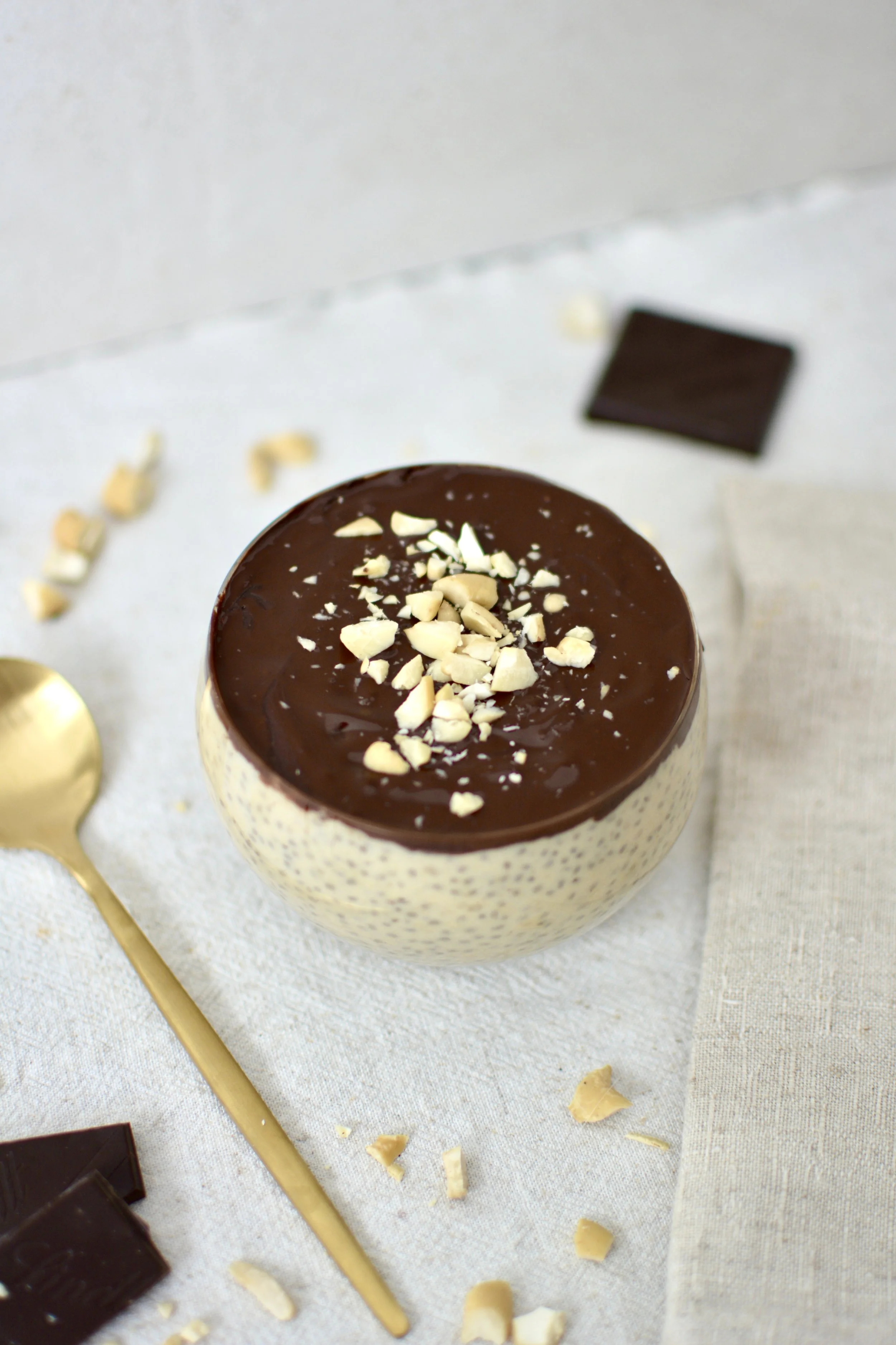 Pouding de chia protéiné choco-arachide