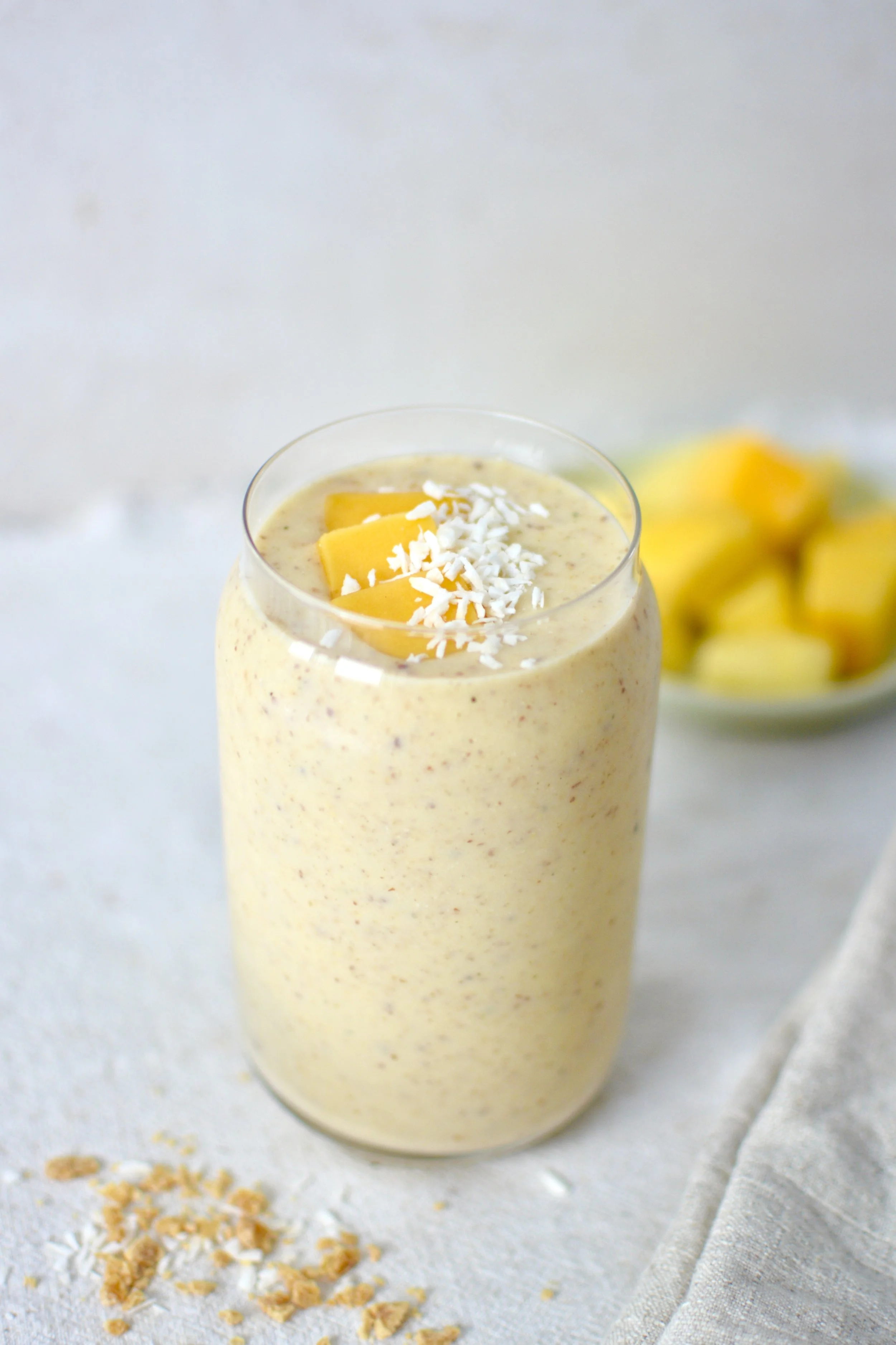 Smoothie tropical protéiné (sans produits laitiers ni poudre de protéines)