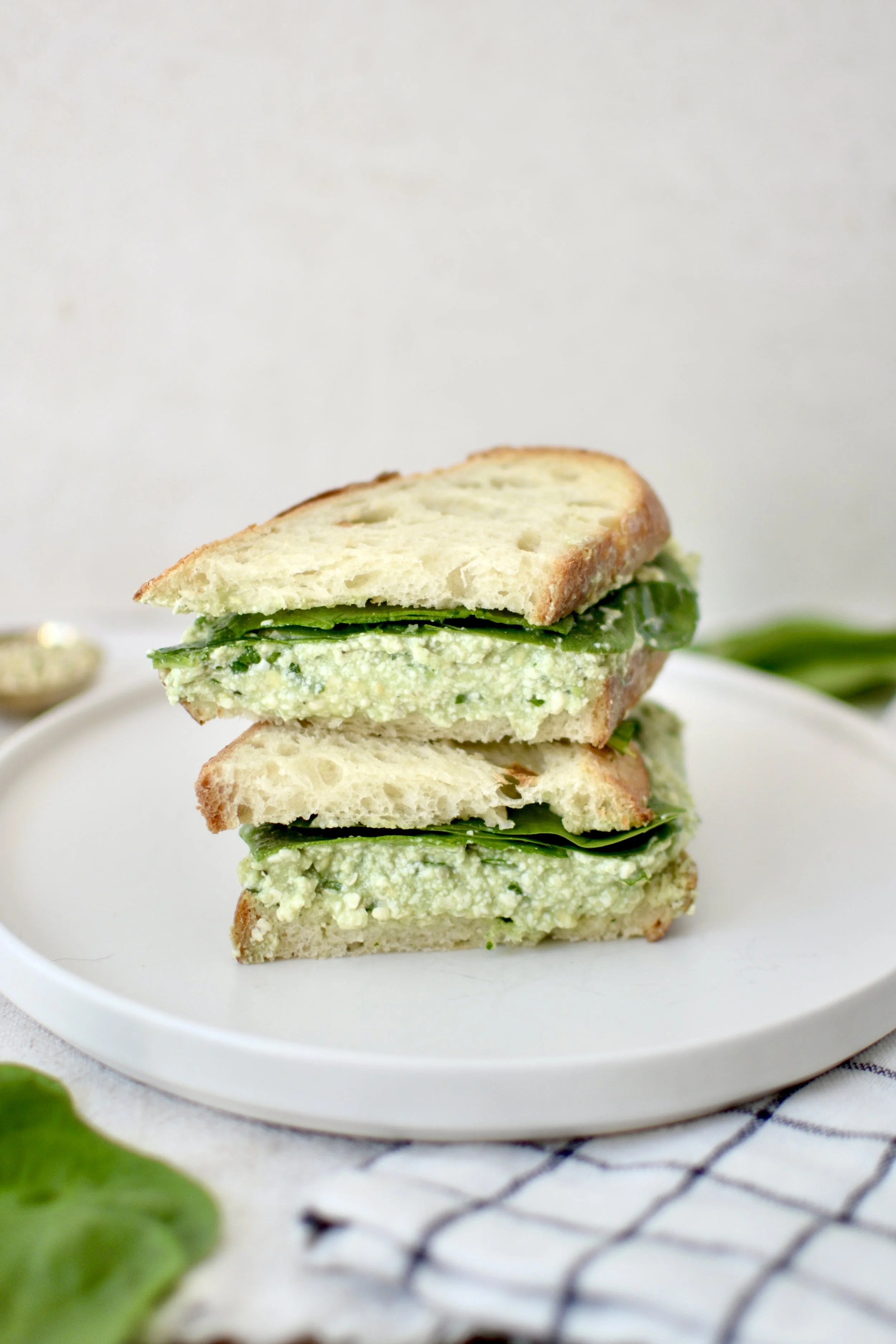 Sandwich vert crémeux protéiné