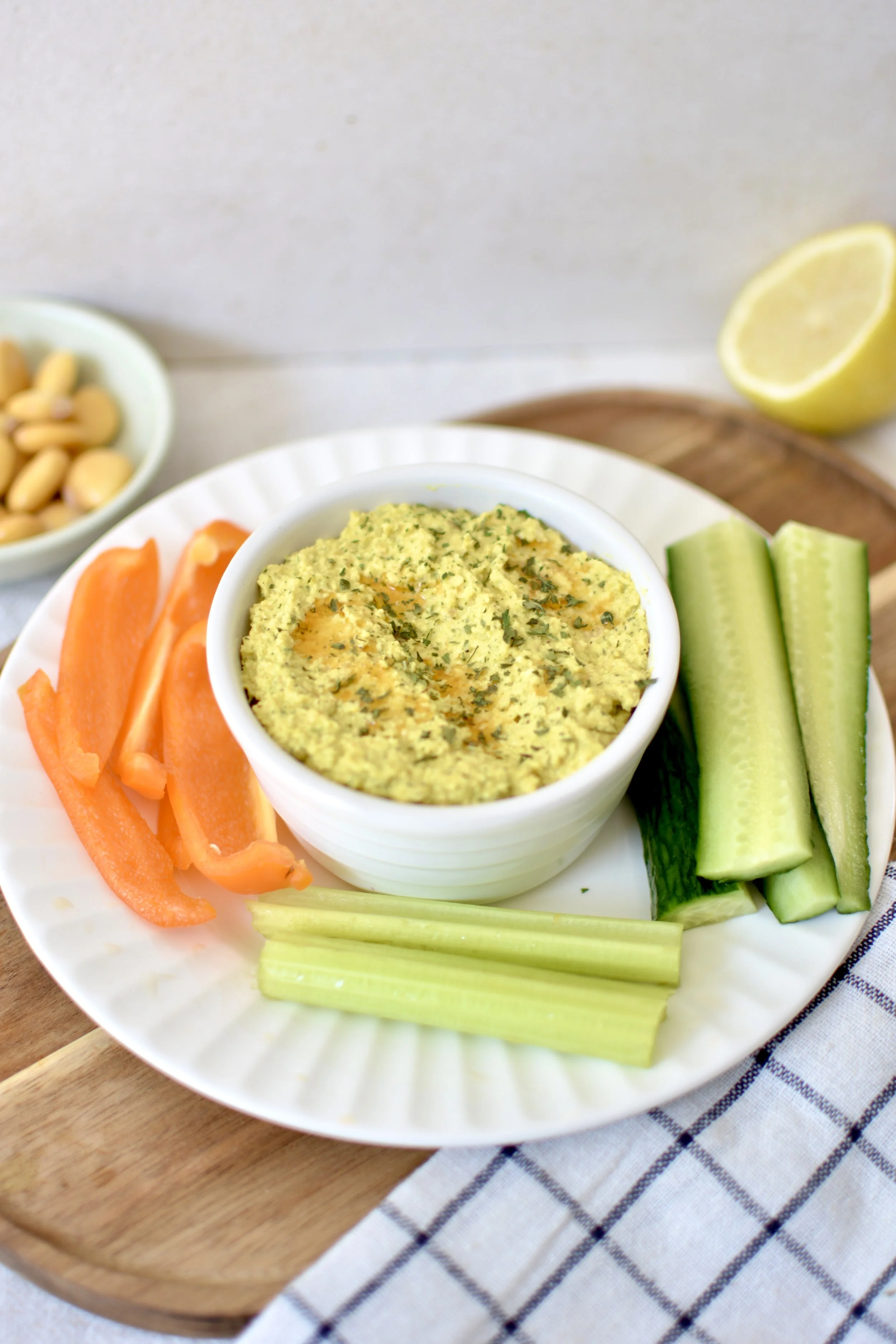 Houmous de lupins protéiné