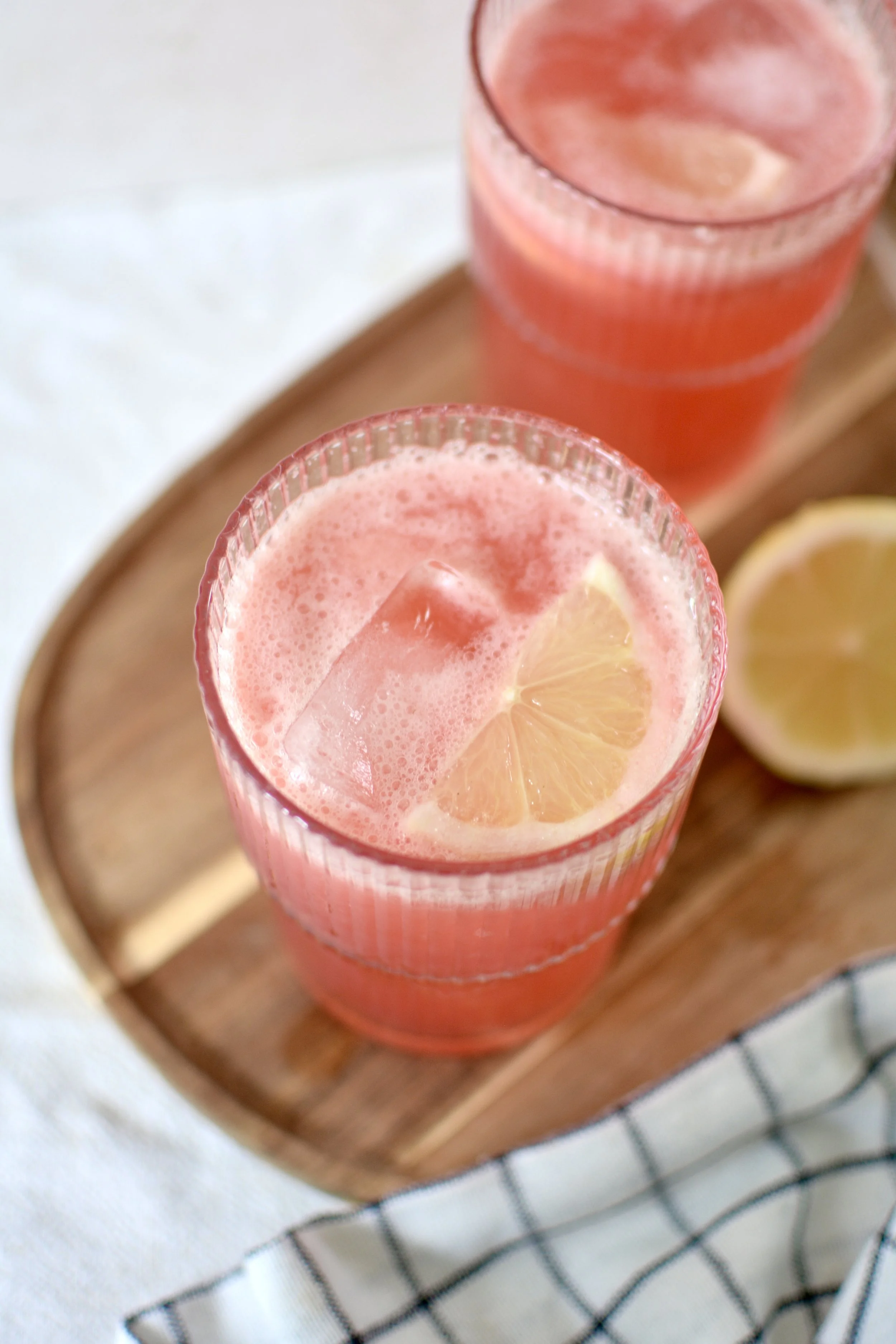 Limonade rose faible en sucre