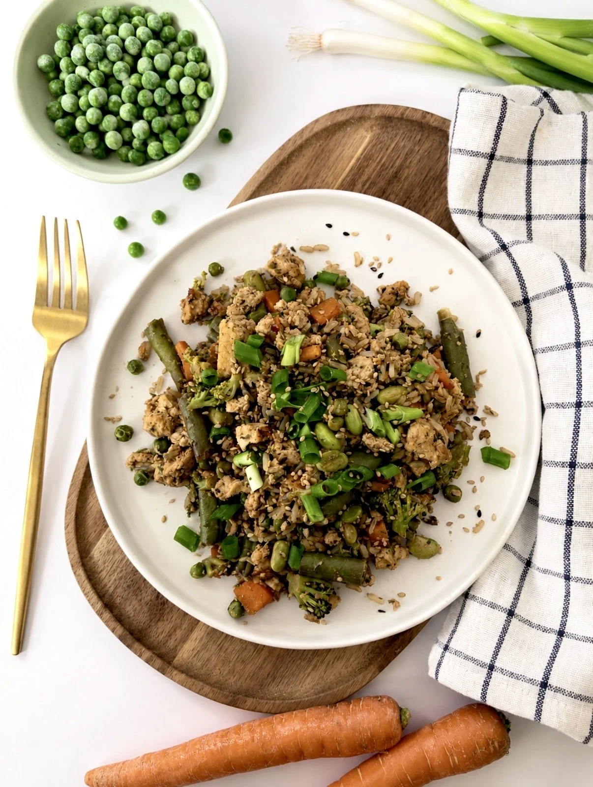 Riz frit protéiné au tofu