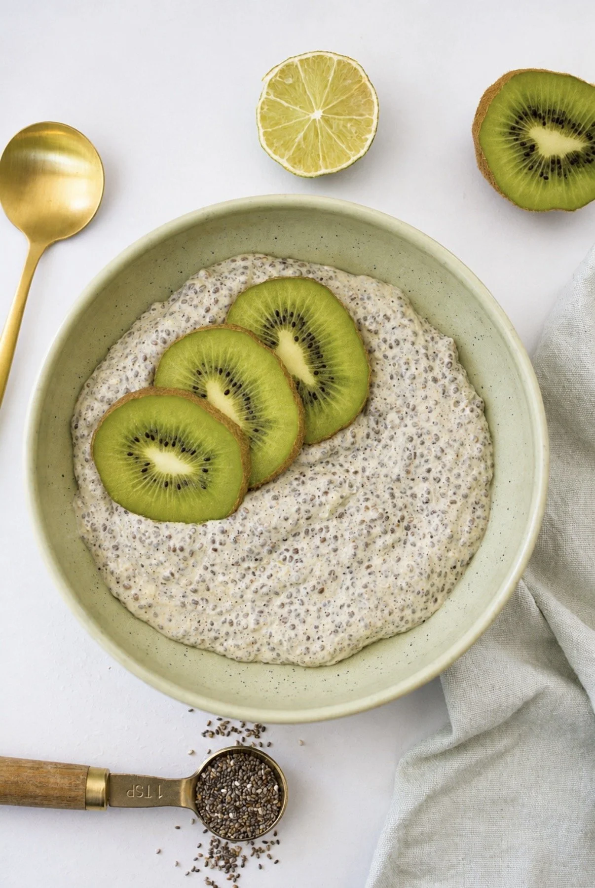Pouding de chia kiwi-lime