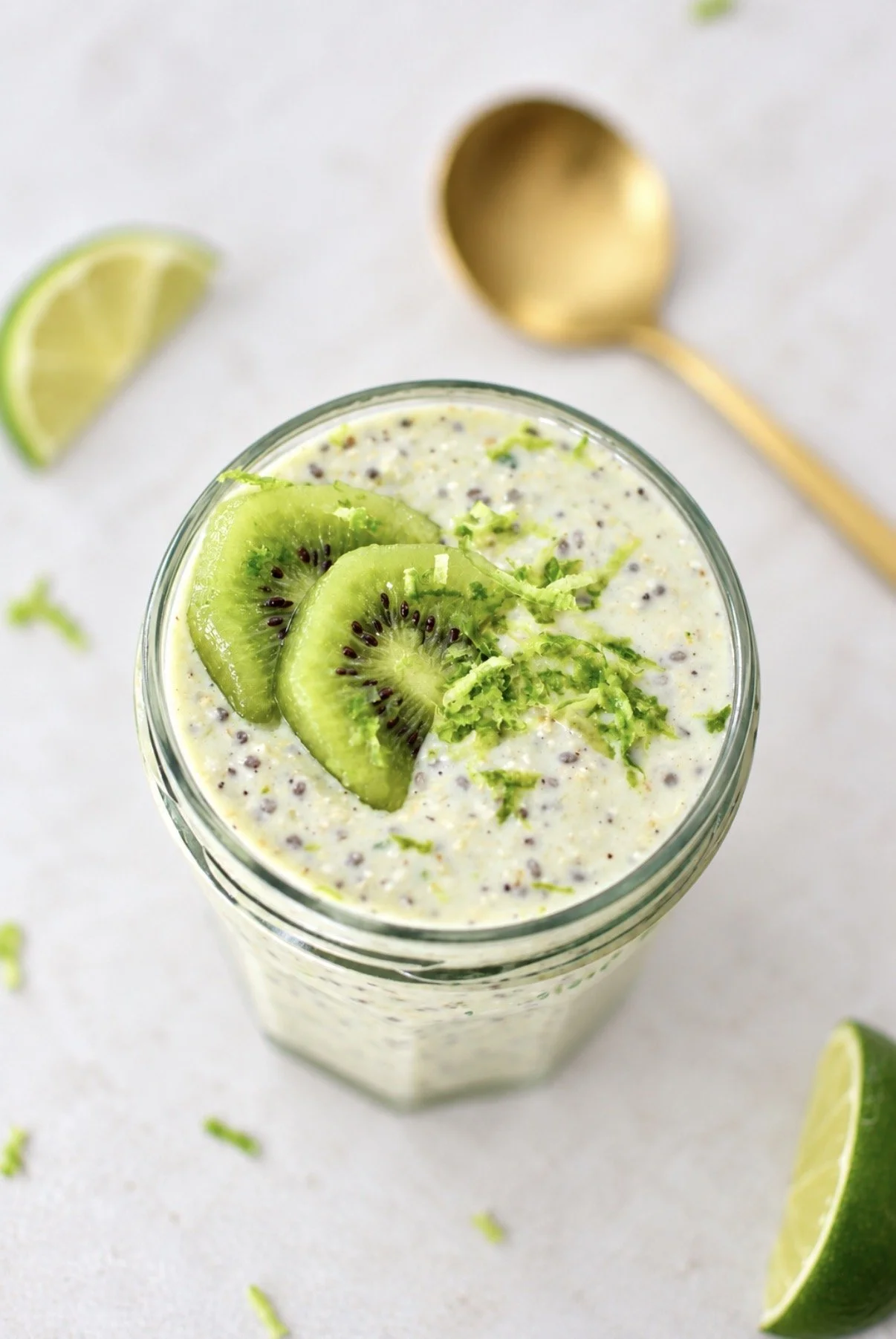 Gruau de la veille kiwi-lime