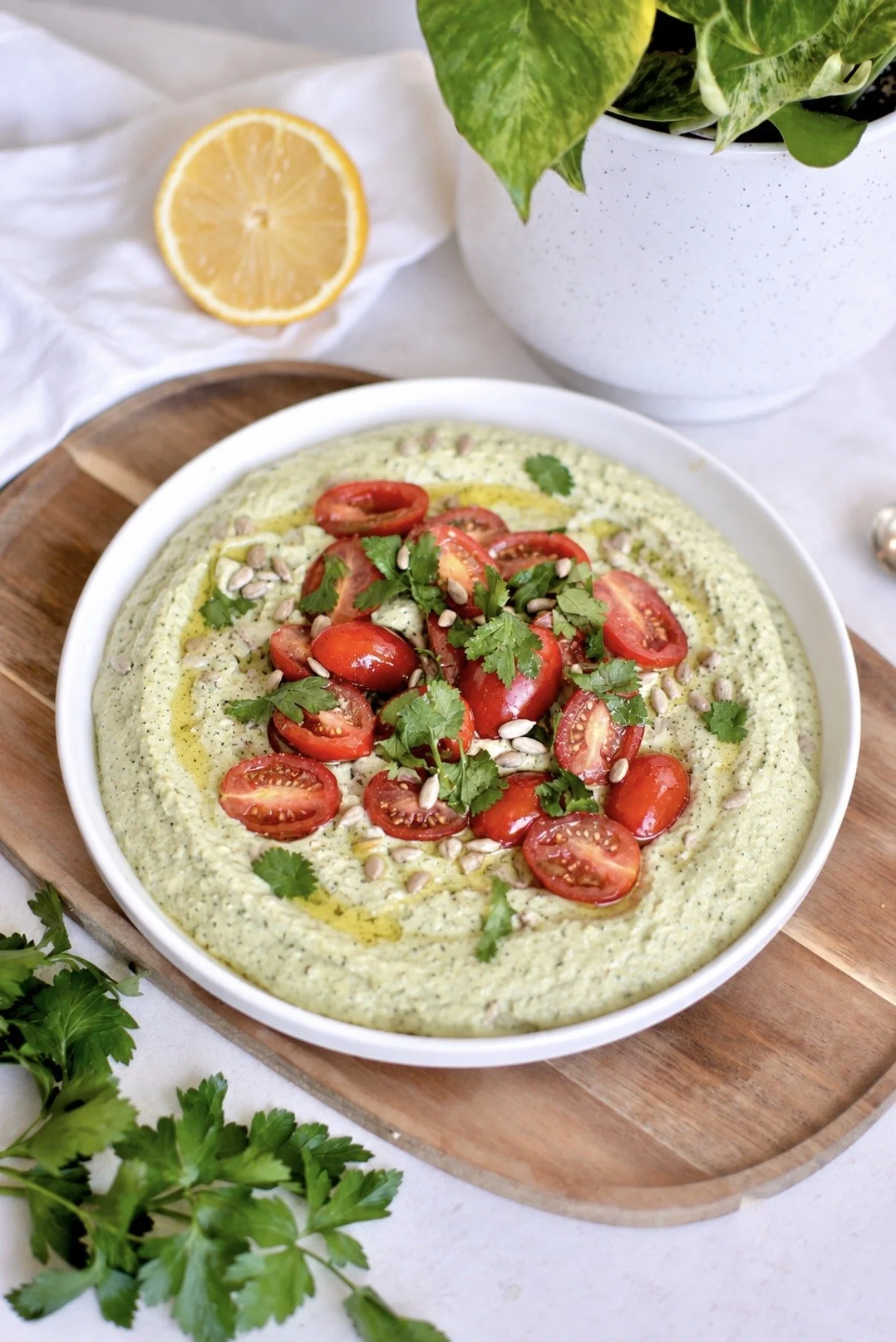 Tartinade de tofu aux herbes et jalapeño