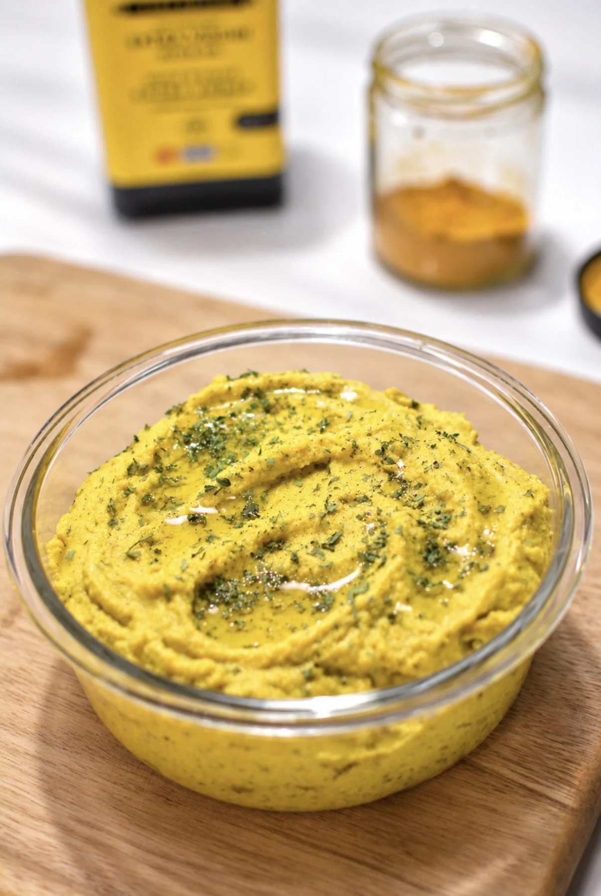 Houmous maison au curcuma