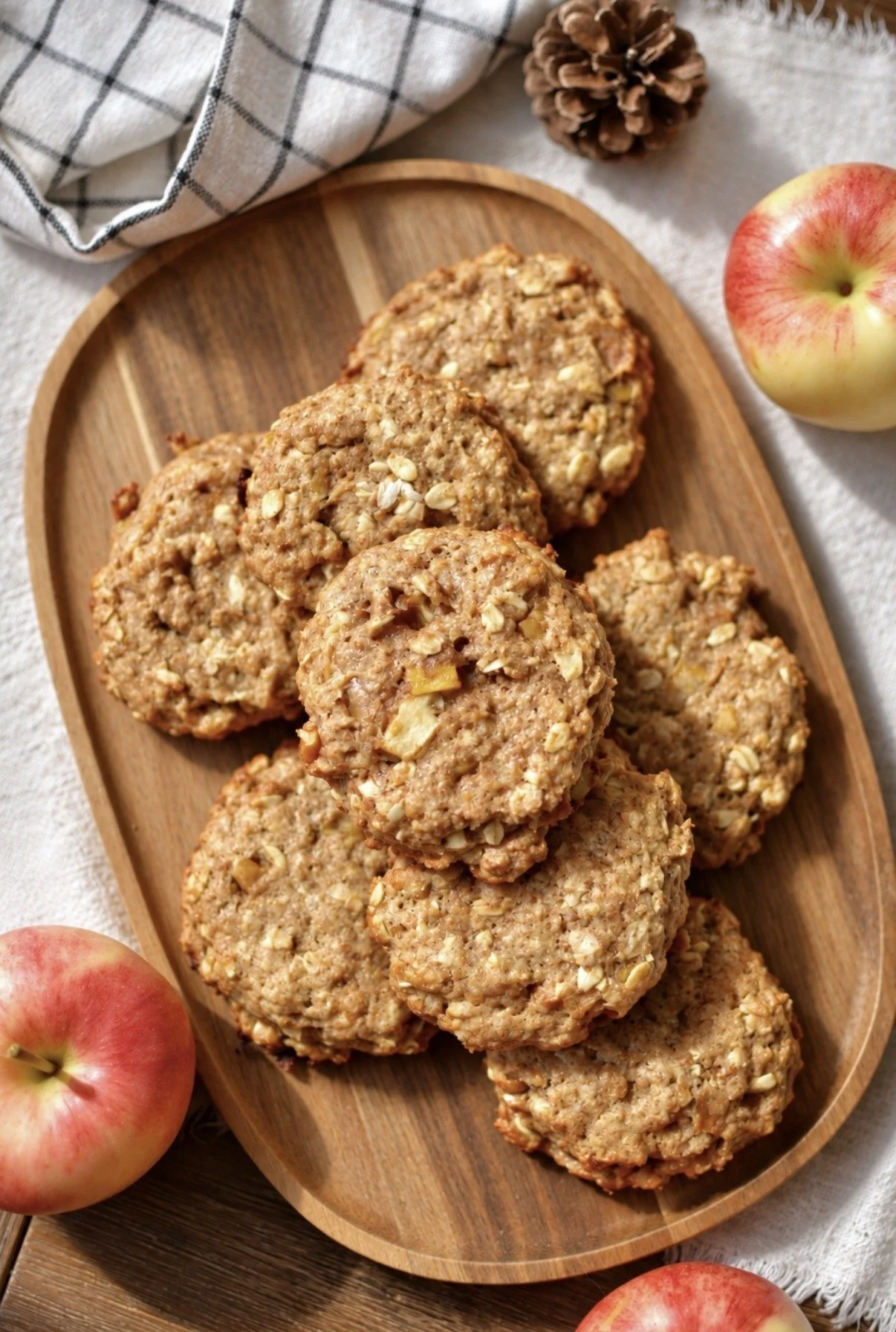 Biscuits aux pommes caramélisées et à l’avoine