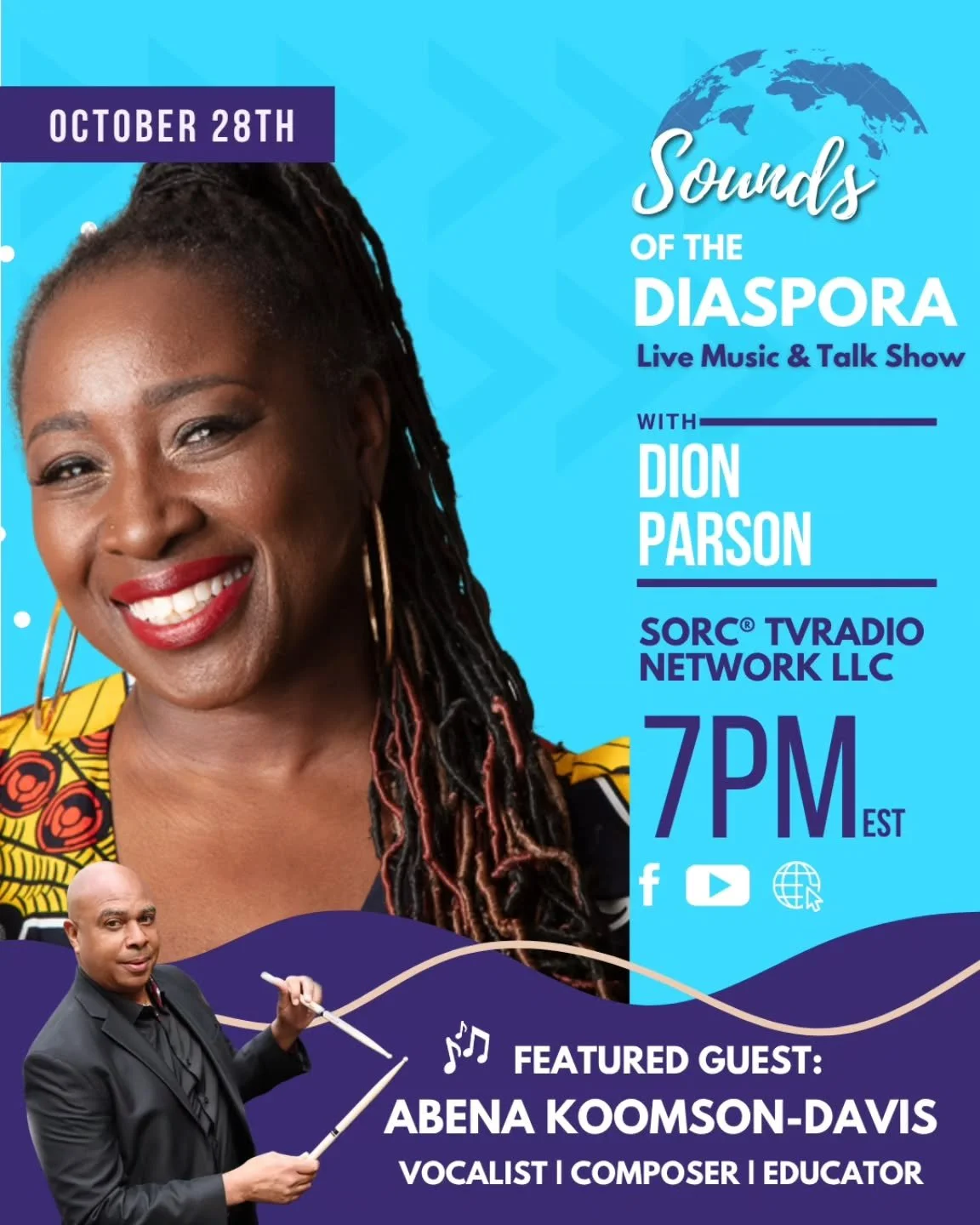 TUESDAY! JOIN ME LIVE on SOUNDS OF THE DIASPORA for a conversation with @dionparson_thedrummer as I reflect on JOY, WISDOM and COMMUNITY BUILDING POWER in MUSIC.

Follow the link in bio💖🎶