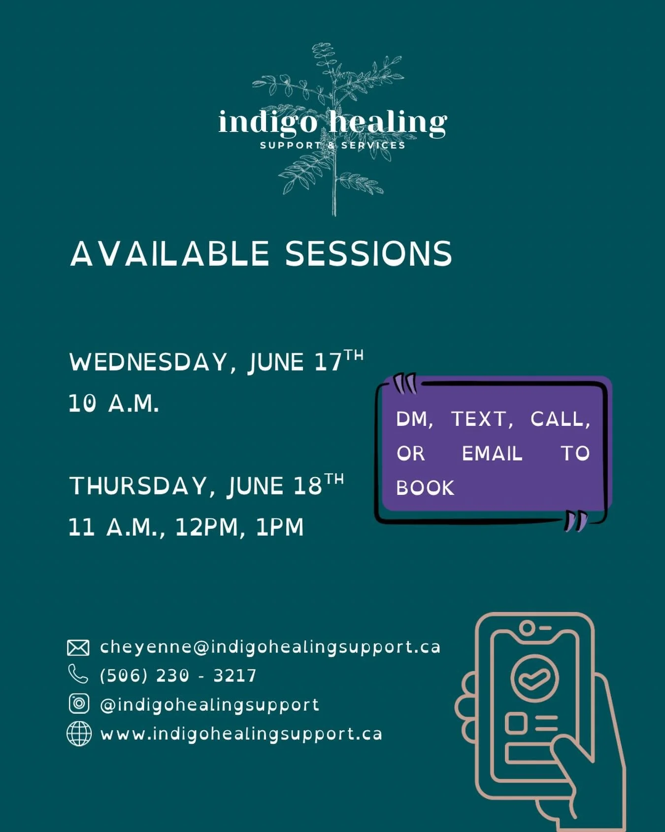 Feeling extremely grateful for the work I do. I have limited availability for my first week back to sessions in June.

If you thought about reaching out, this is your chance before I open my waitlist. DM, text, call or email. Or you can visit the boo