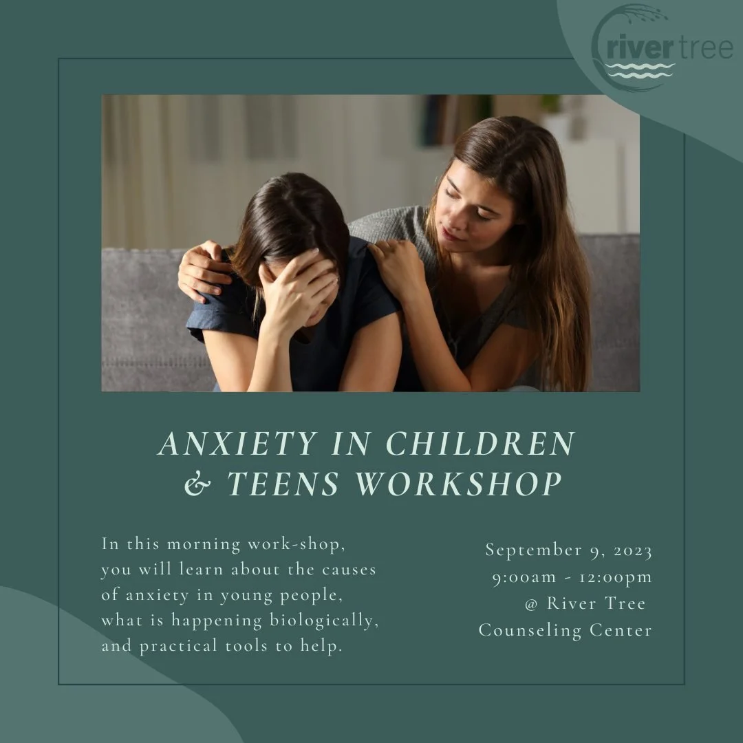 Anxiety is rising for young people. In this morning work-shop, you will learn about the causes of anxiety in young people, what is happening biologically, and practical tools to help.

Register in the link in Bio. 📲

#rivertreecenter #counseling #an