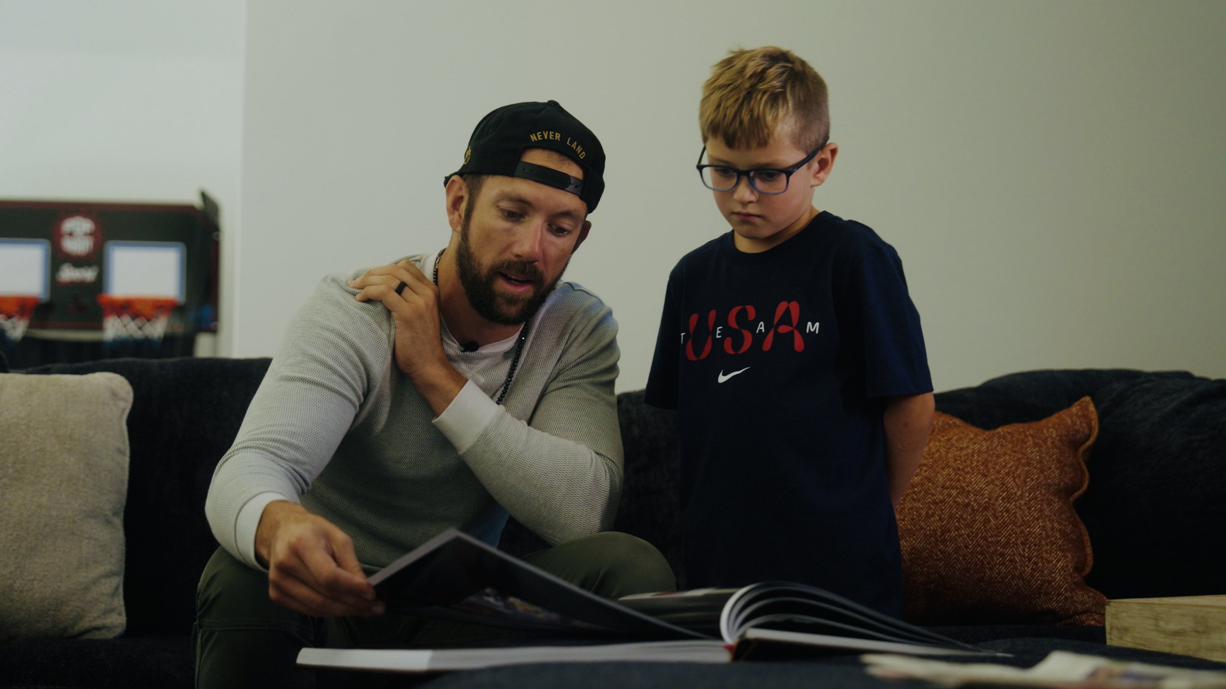 Souza Jr. going down memory lane with his oldest son.