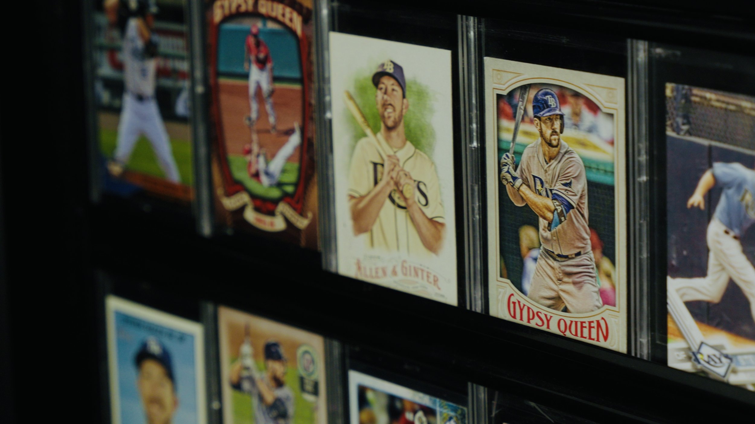 Looking through Souza's memorabilia.