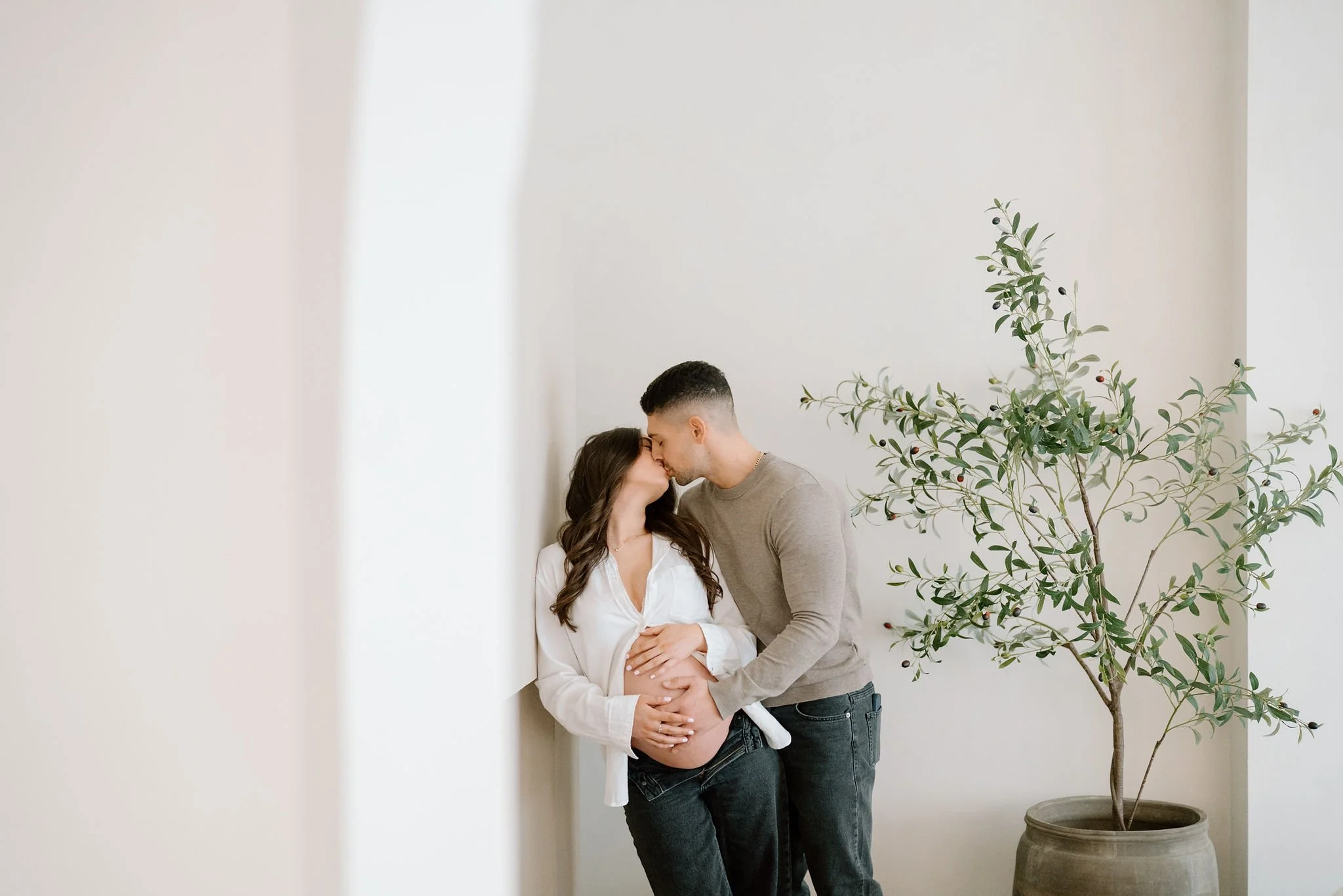 Maternity photoshoot in St. Catharines at Largo's Loft Natural Light Studio