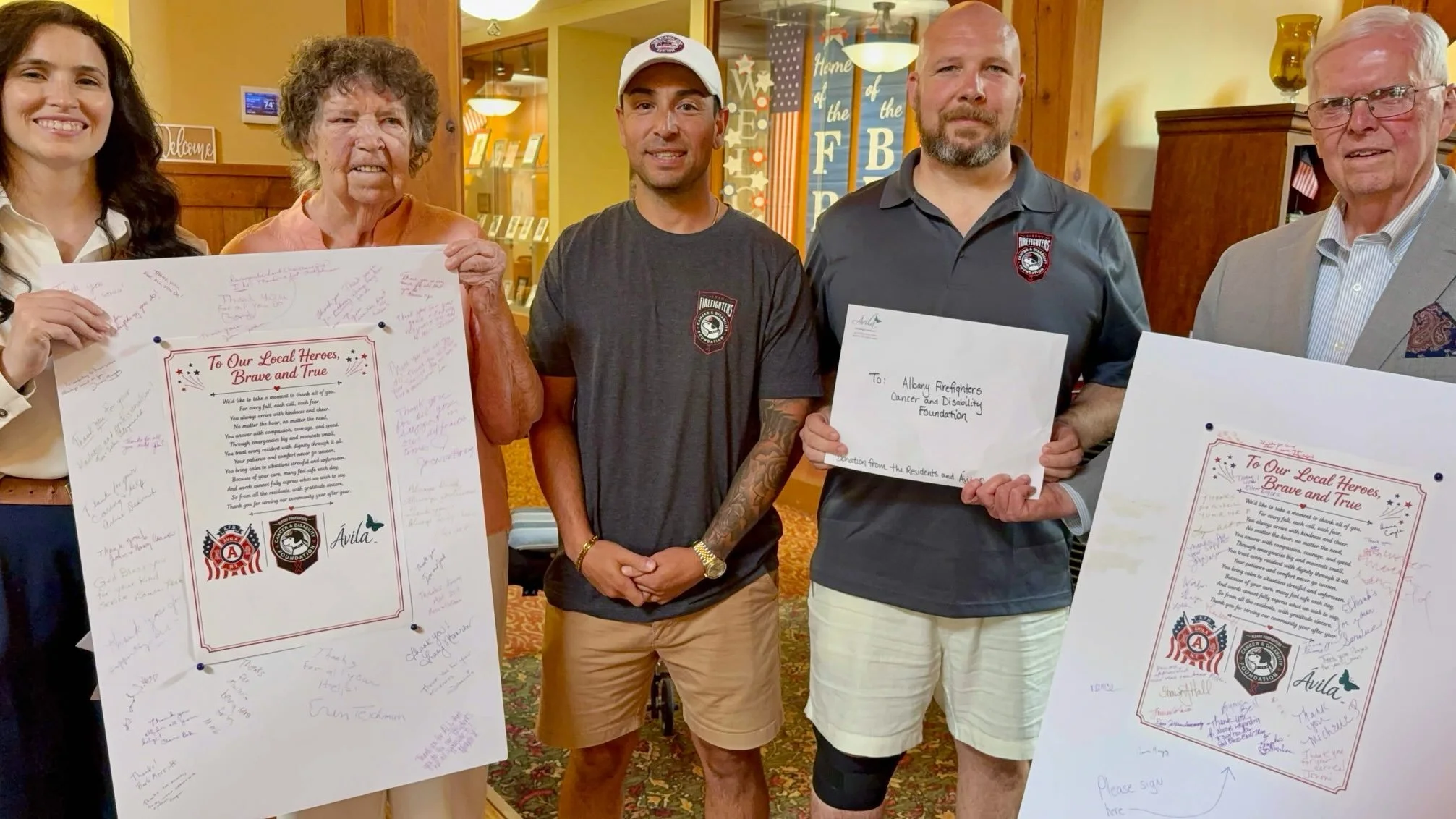 ❤️ Community Supporting Community ❤️

Last week, the Albany Firefighters Cancer &amp; Disability Foundation was honored to receive a generous $3,000 donation from the residents of The Avila, a senior living community in Albany.

Through their hard wo