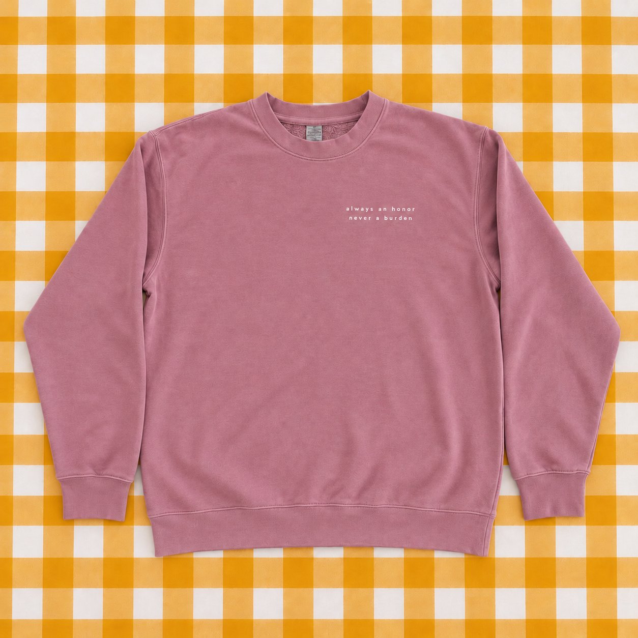 Dusty Rose Sweater on Gingham.png